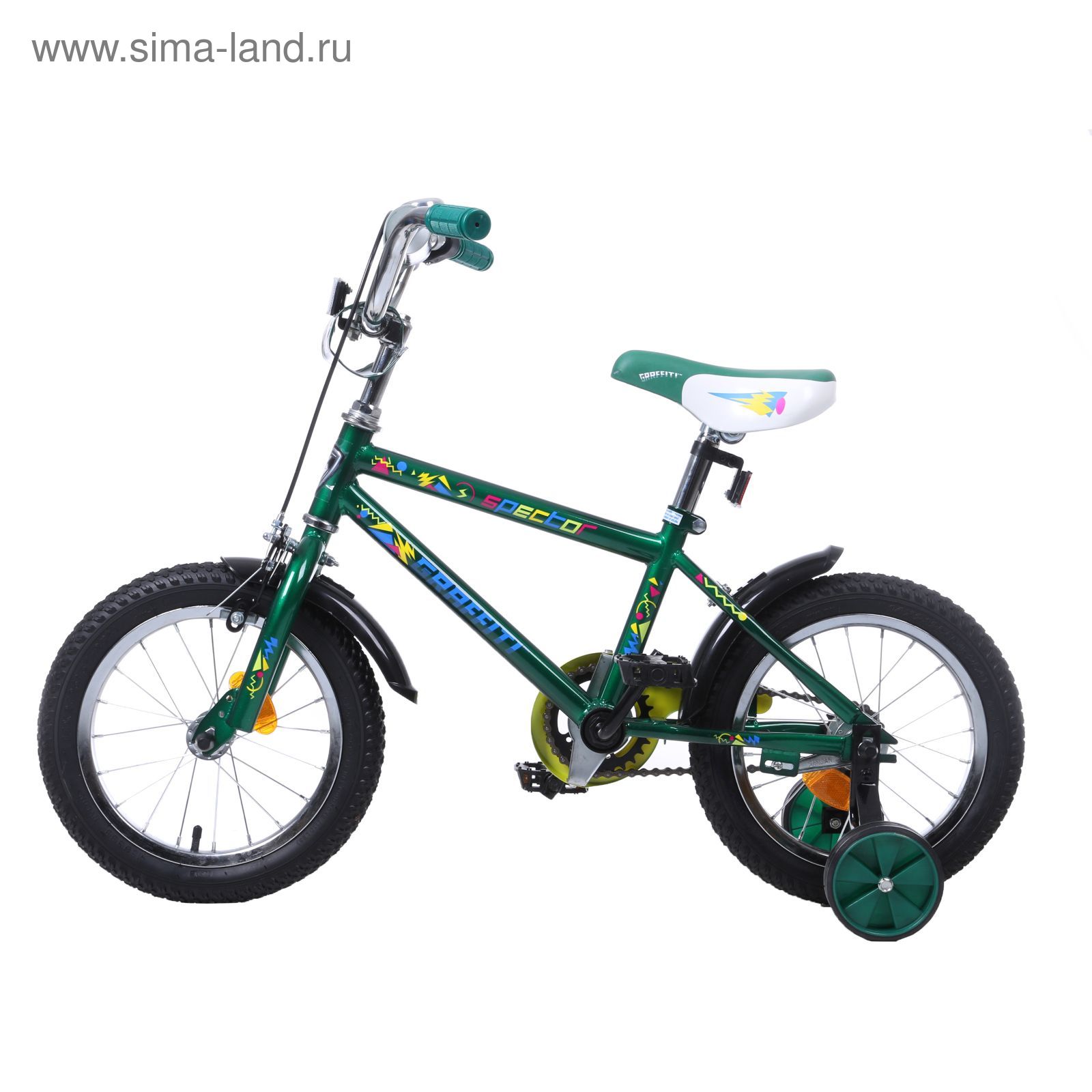 Велосипед 14" GRAFFITI Spector, 2017, цвет зелёный