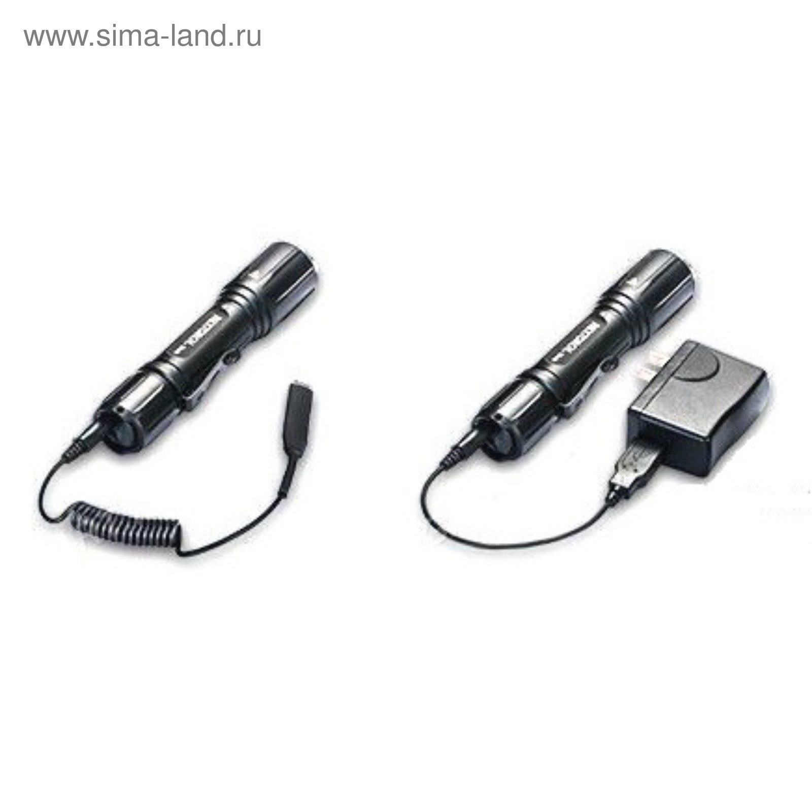 Фонарь аккумуляторный TA4 светодиодный 460 люмен, 7 режимов, клипса, + USB кабель