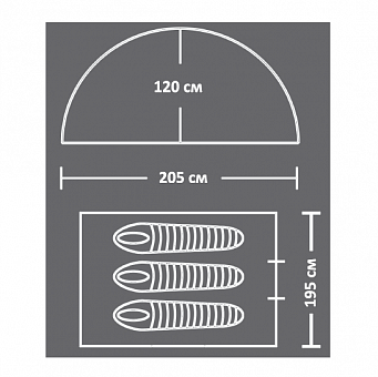 Палатка Campack Tent Dome Traveler 3