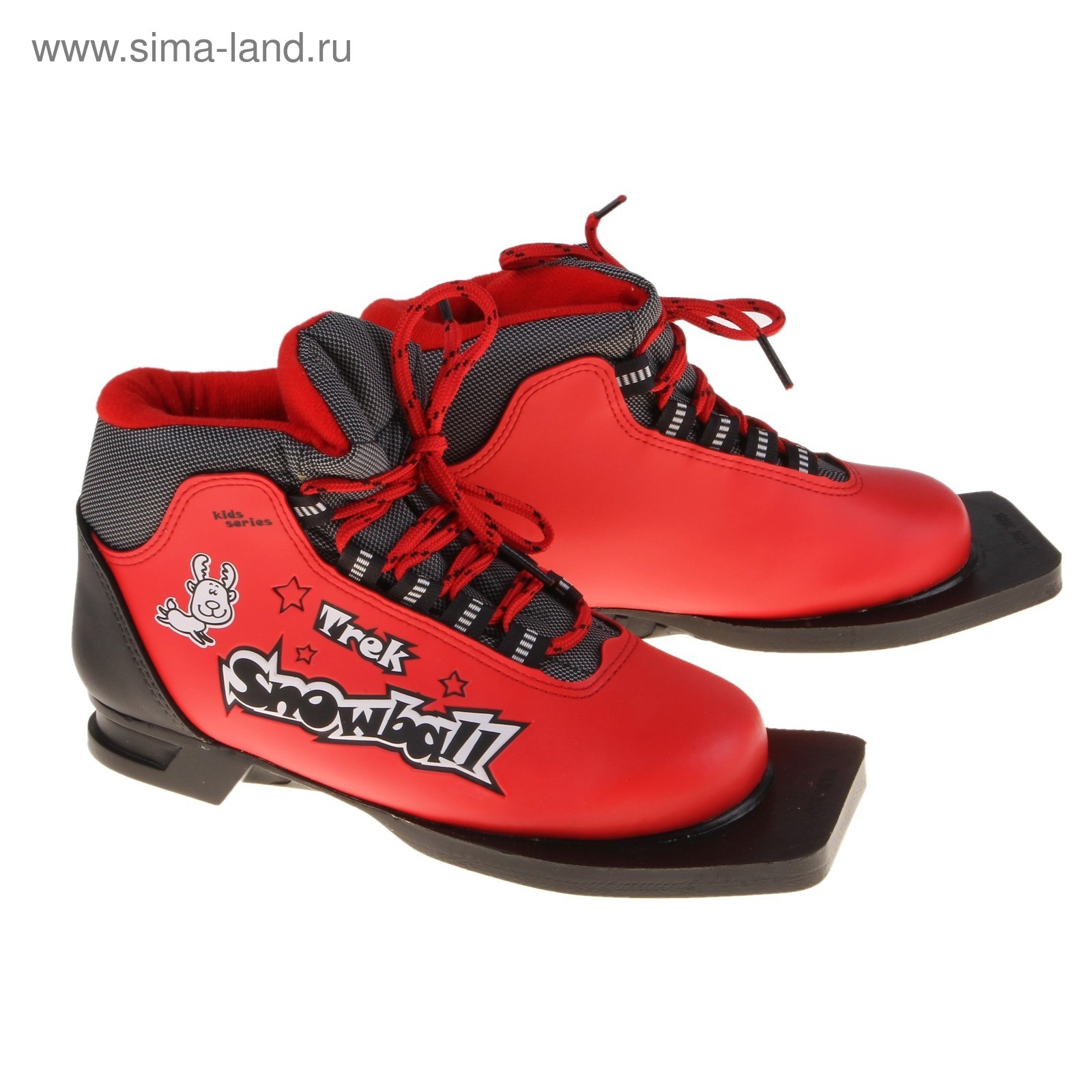 Ботинки лыжные TREK Snowball ИК, размер 37, цвет: красный