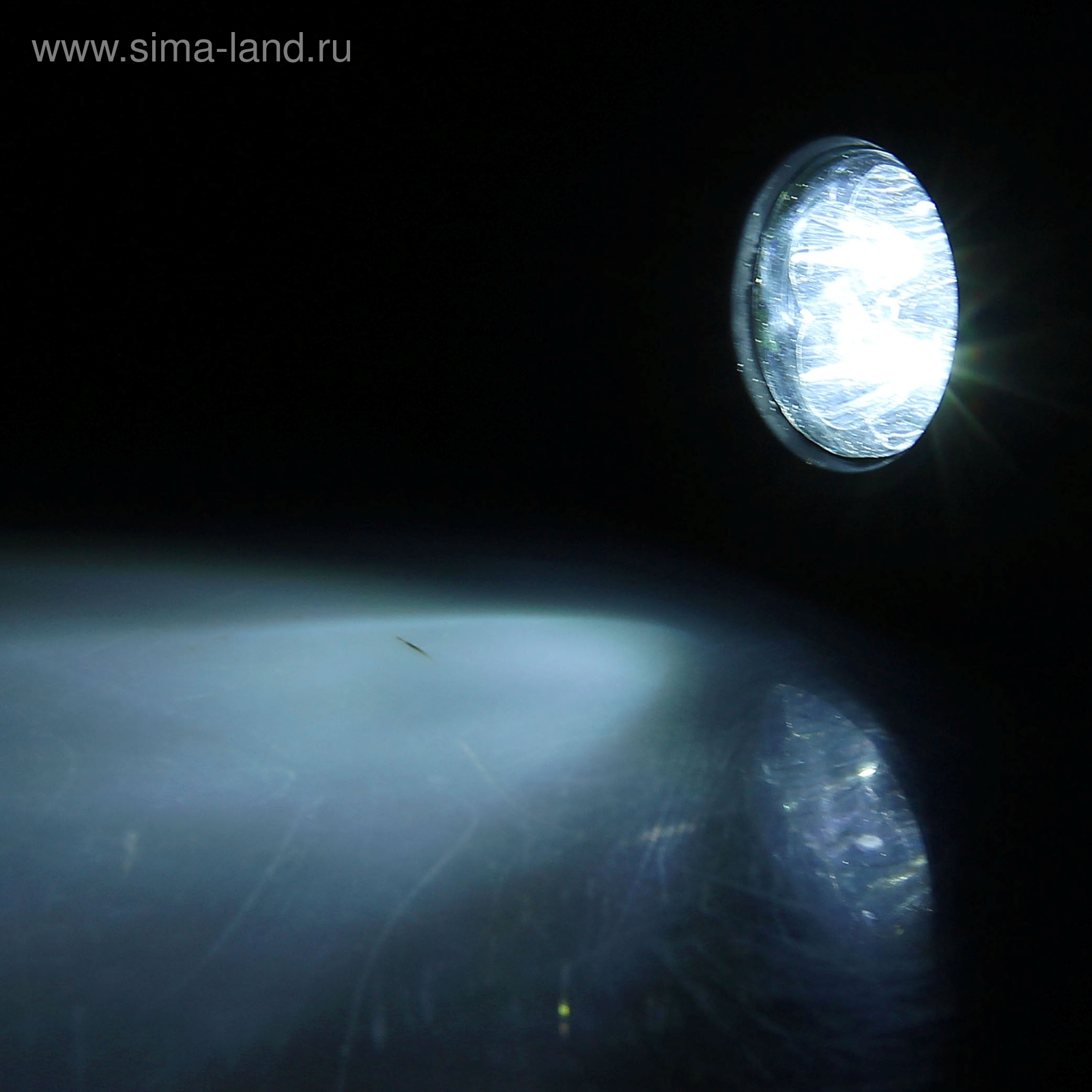 Фонарик налобный «Комета», 5 диодов, серебристый, рассеиватель чёрный