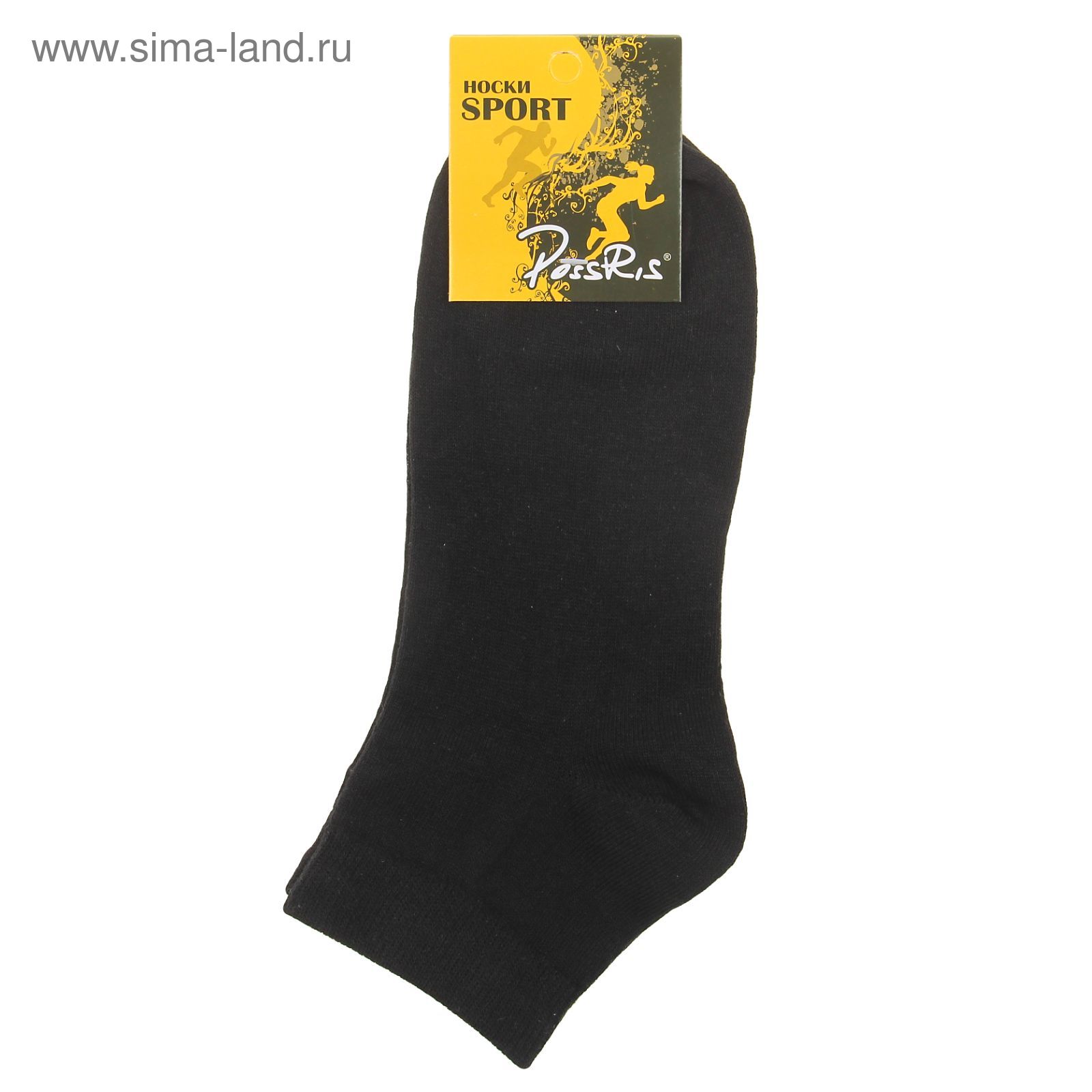 Носки женские спортивные M-436, цвет черный, размер 23-25