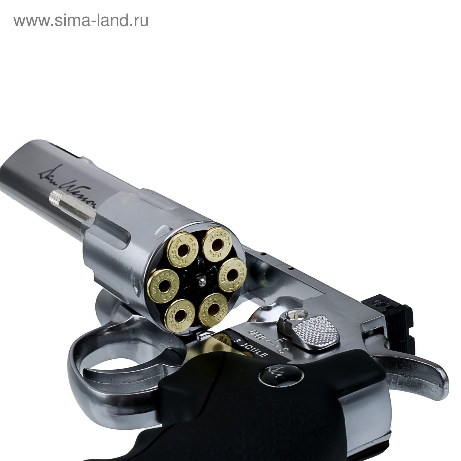 Револьвер пневматический Dan Wesson 6" (16559) серебристый, калибр  4,5 мм