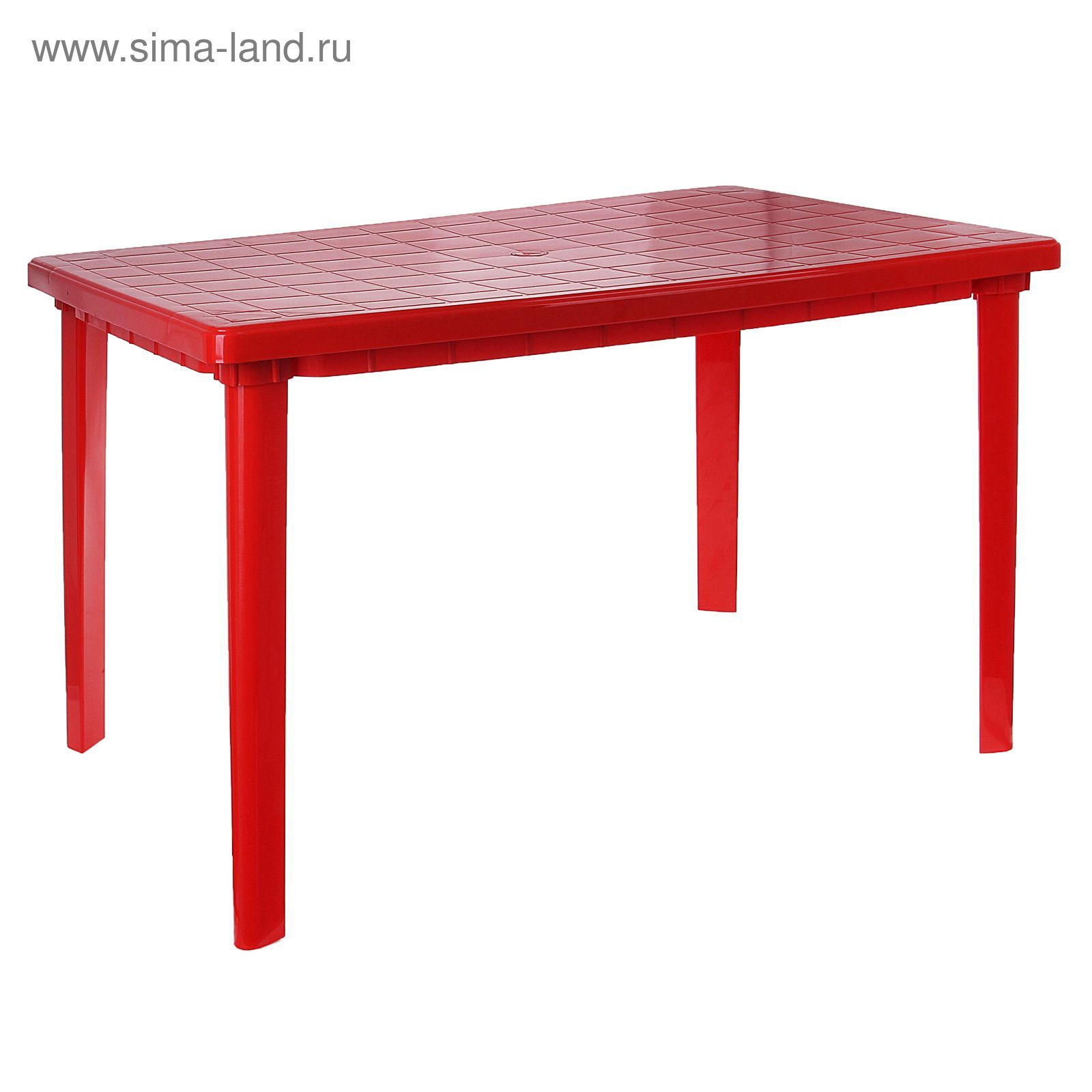 Стол прямоугольный, размер 120 х 85 х 75 см, цвет красный