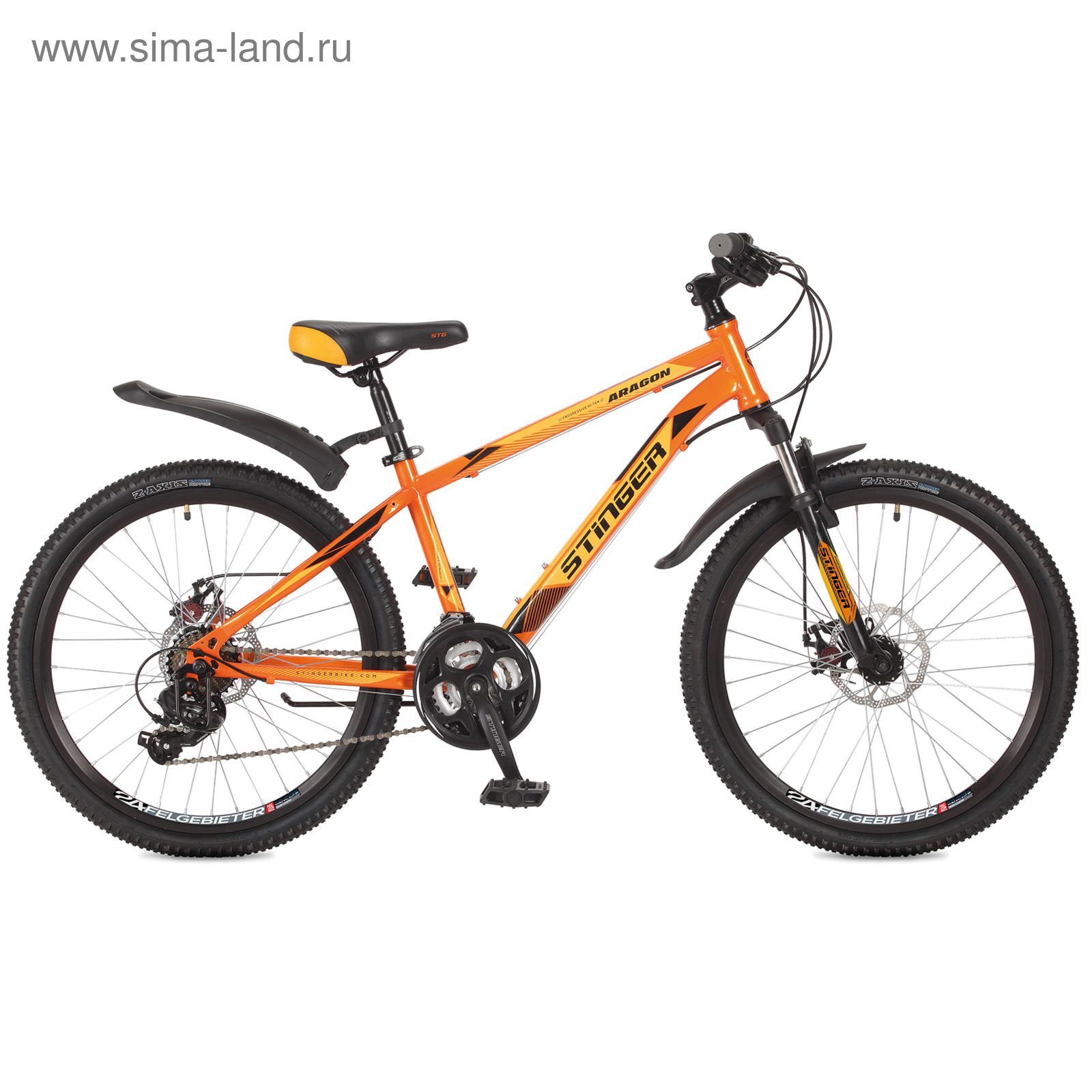 Велосипед 24" Stinger Aragon, 2017, цвет оранжевый, размер 12,5"