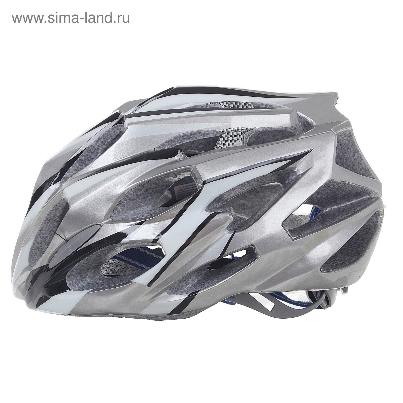 Шлем велосипедиста взрослый ОТ-T28, серый, диаметр 54 см