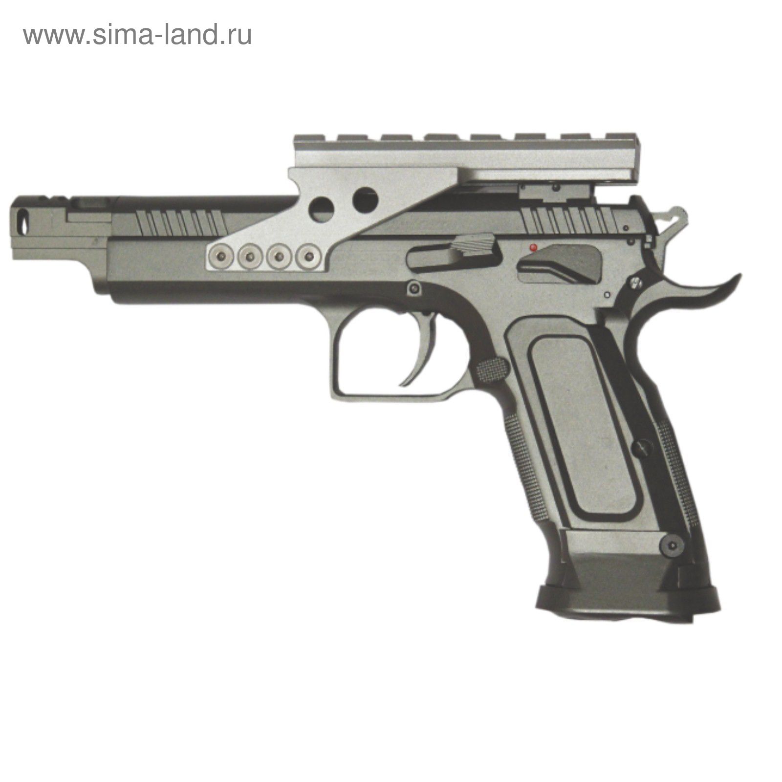 Пистолет пневматический Tanfoglio Gold Custom, к.4,5 мм, металл, блоубэк, серый, 91 м/с