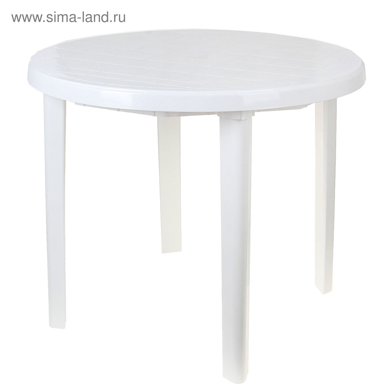 Стол круглый, размер 90 х 90 х 75 см, цвет белый