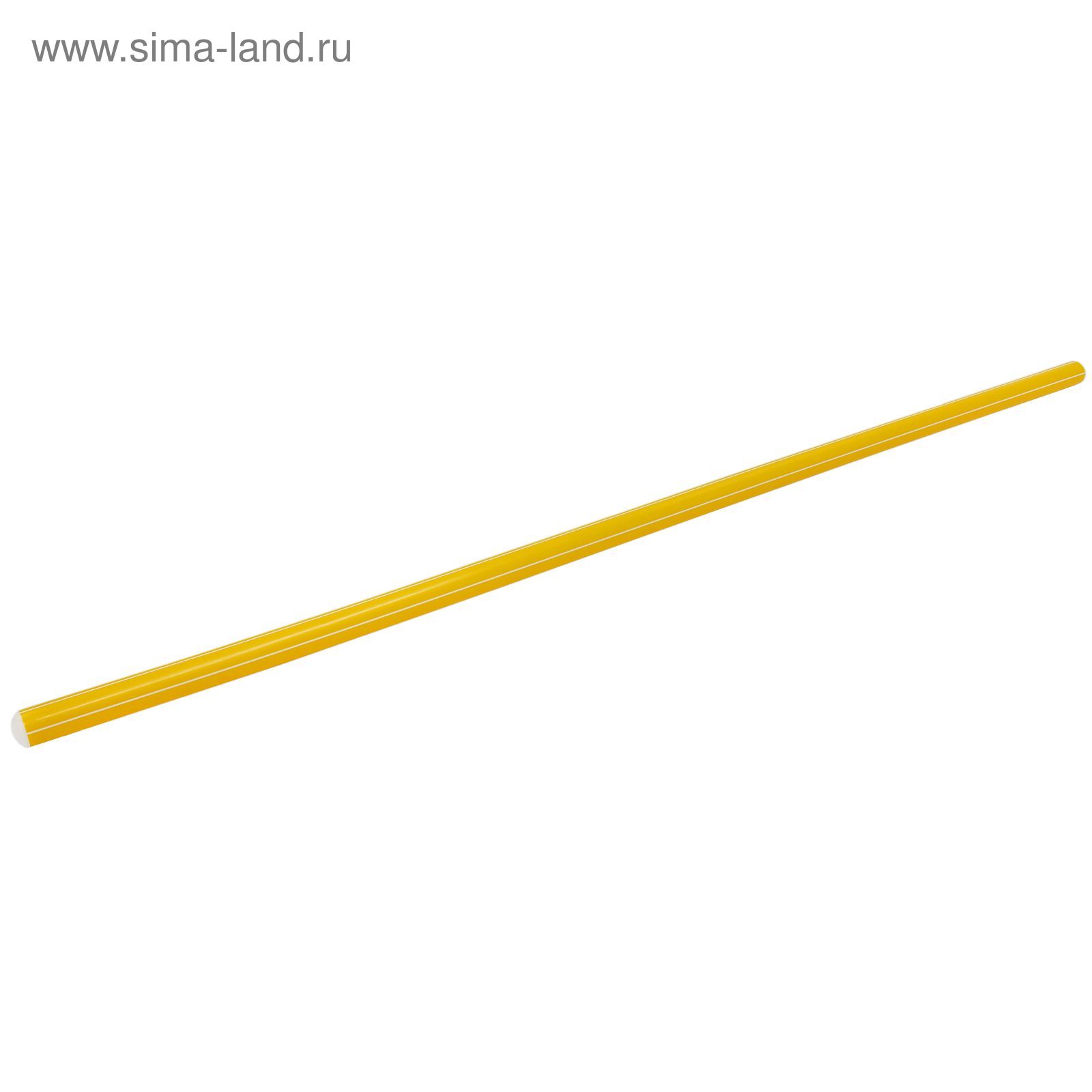 Палка гимнастическая 100 см, цвет: желтый