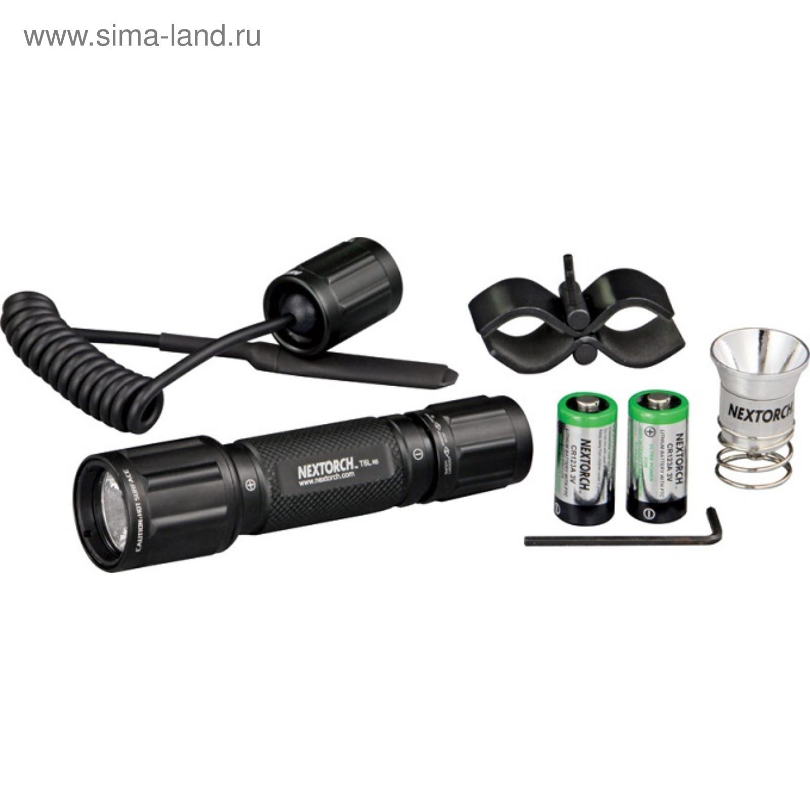 Комплект - фонарь подствольный T6L 320 люмен с вын. кн., кроншт. и зап ламп