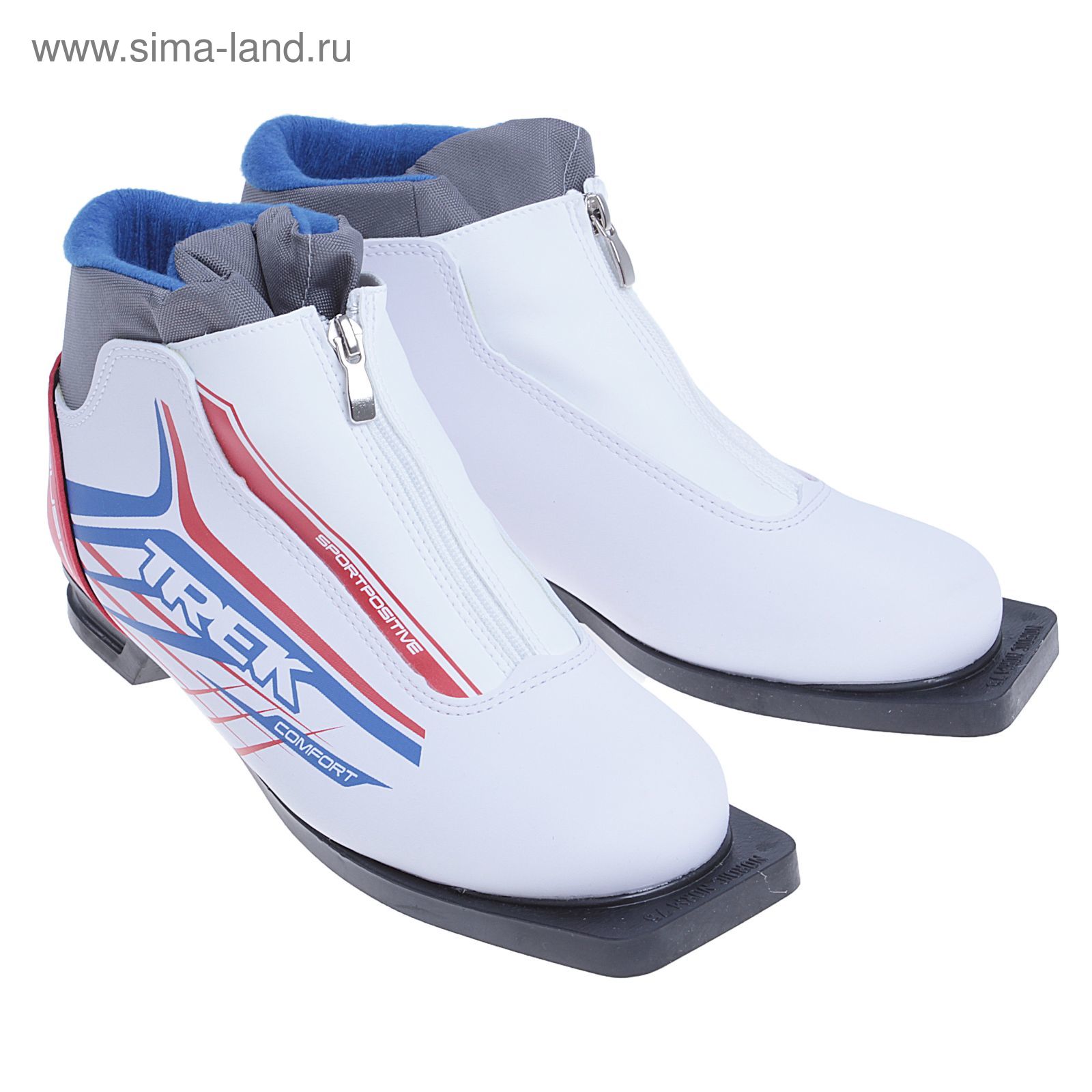 Ботинки лыжные TREK Russia Comfort NN 75 ИК (белый, лого красный) (р.40)
