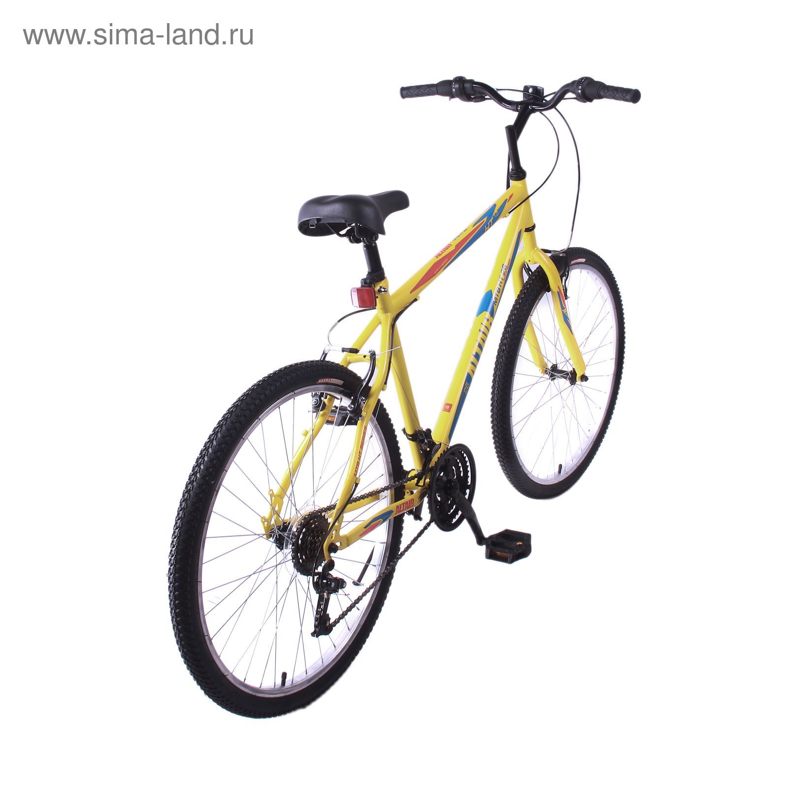 Велосипед 26" Altair MTB HT 1.0, 2017, цвет желтый, размер 19"