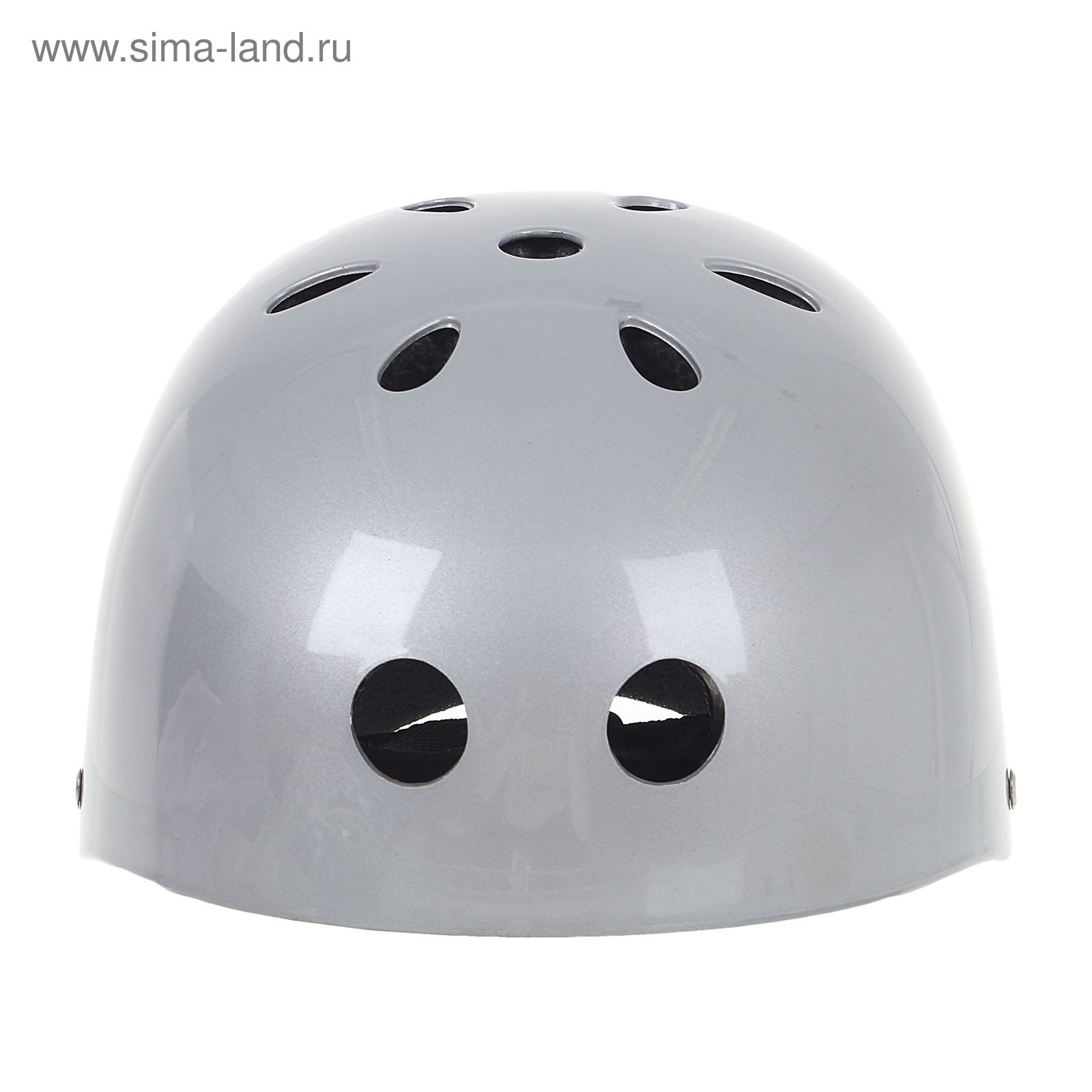 Шлем велосипедиста взрослый ОТ-GK1, глянцевый, серебро d=56 см