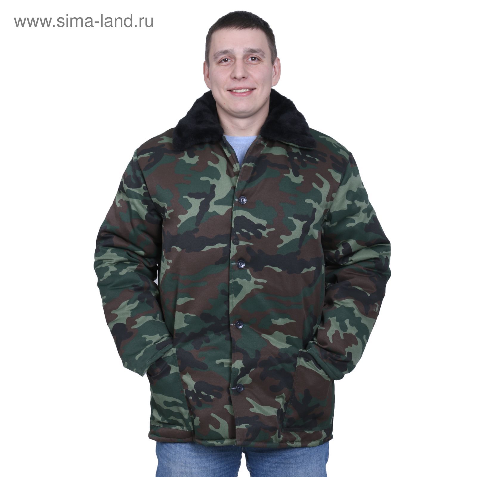 Куртка утеплённая, размер 48, рост 182-188 см, цвет зелёный