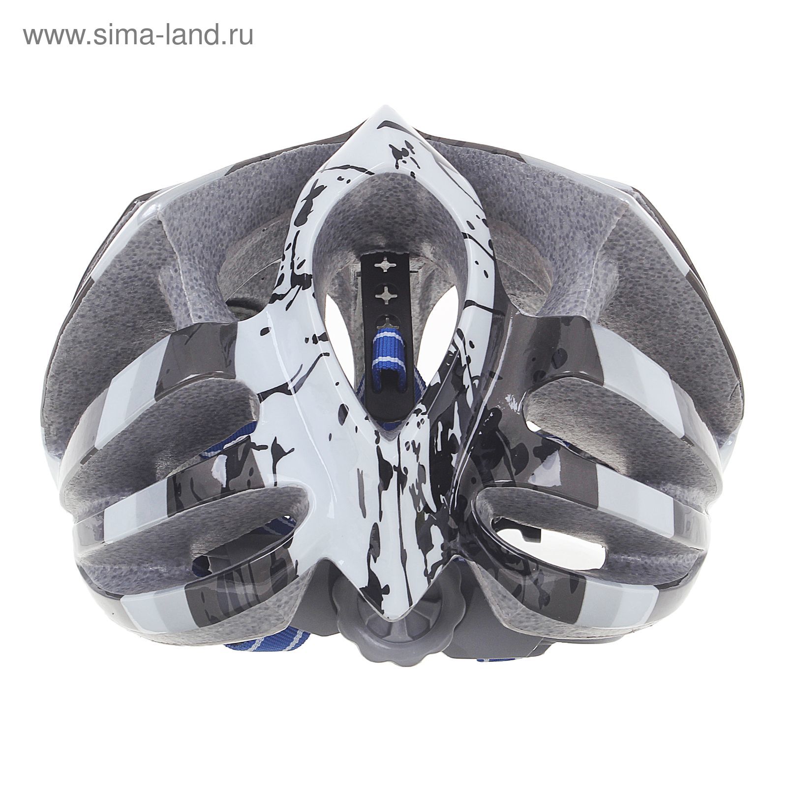 Шлем велосипедиста взрослый ОТ-T23, черно-белый, диаметр 54 см