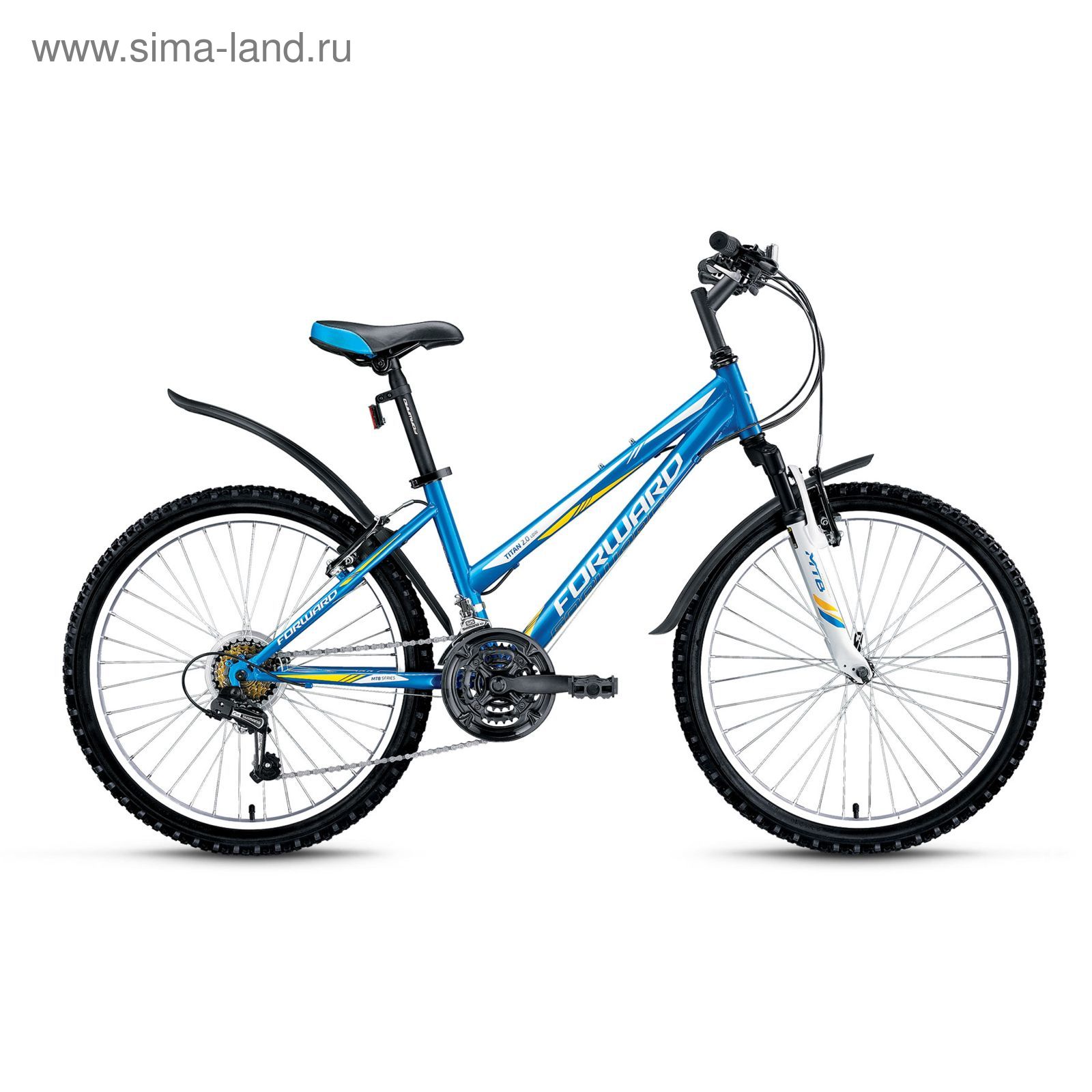Велосипед 24" Forward Titan 2.0 low, 2016, цвет синий, размер 14"