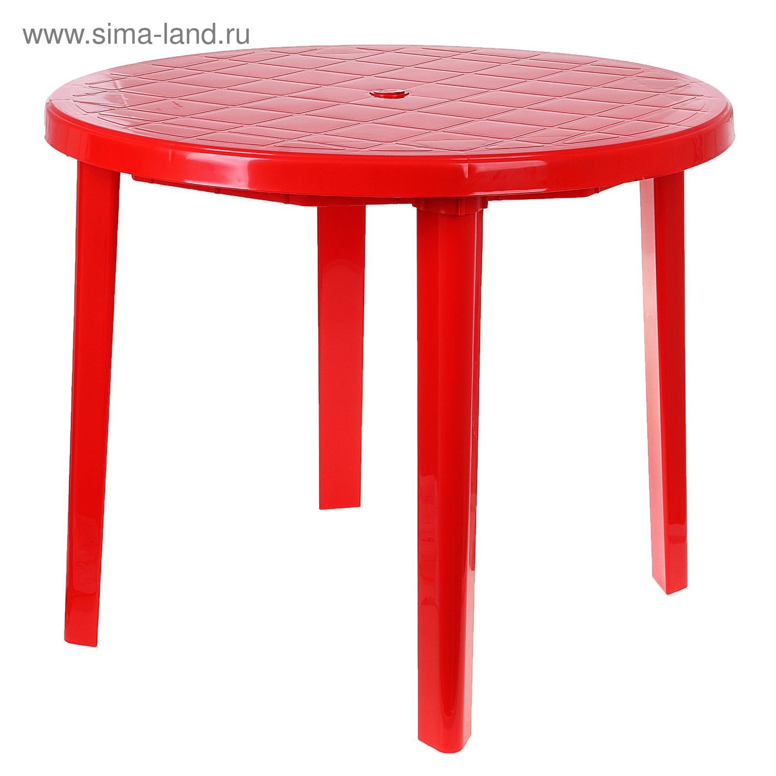 Стол круглый, размер 90 х 90 х 75 см, цвет красный