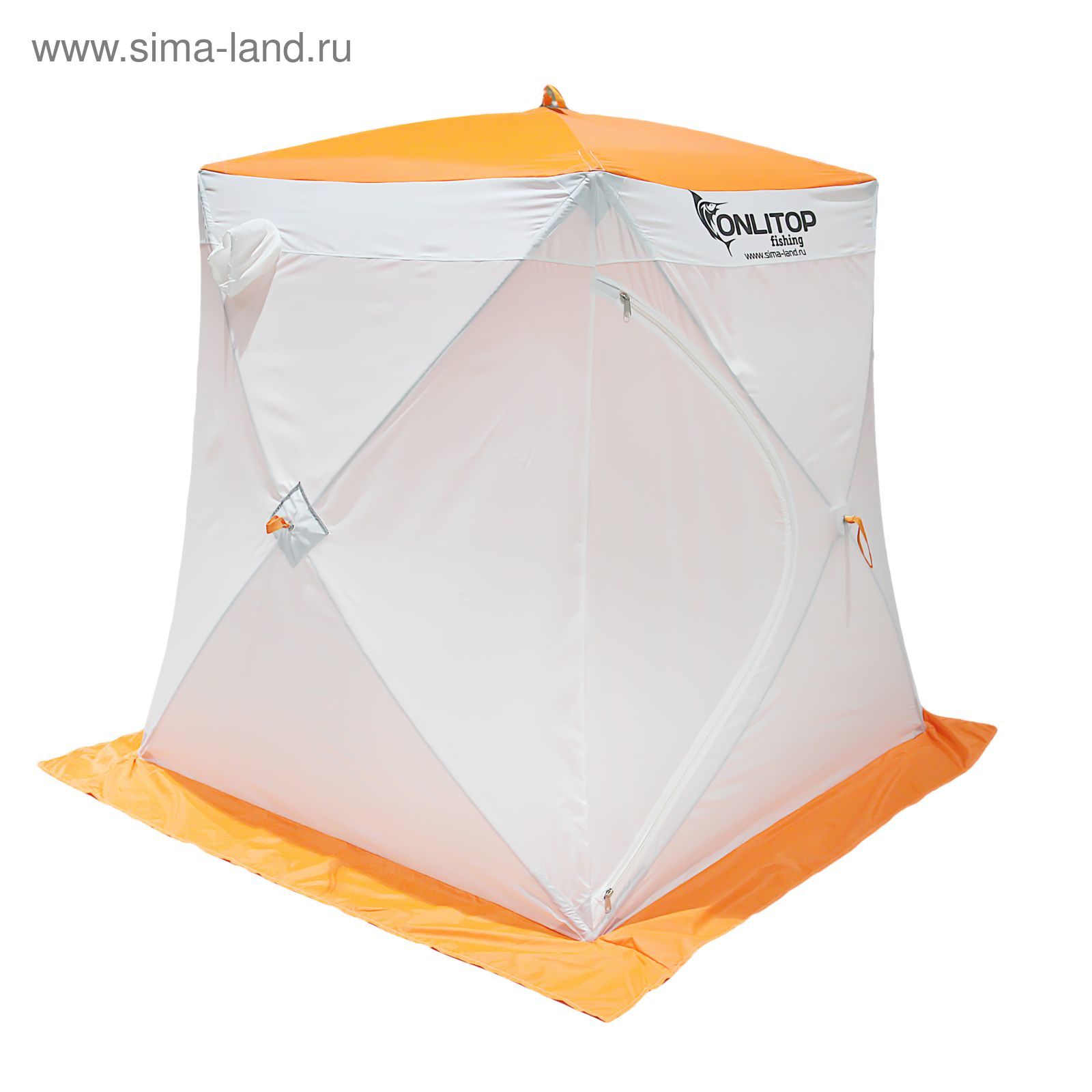 Палатка "Призма Cтандарт" 150, 1-слойная, цвет бело-оранжевый
