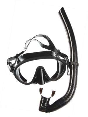 Набор маска,трубка WAVE MS-1328S66 силикон,черный