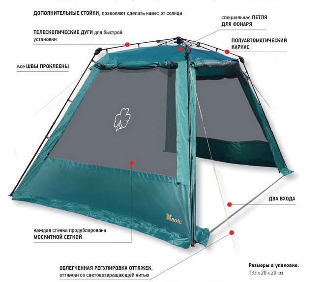 Тент-шатер быстросборный Greenell Невис (95460-325-00)