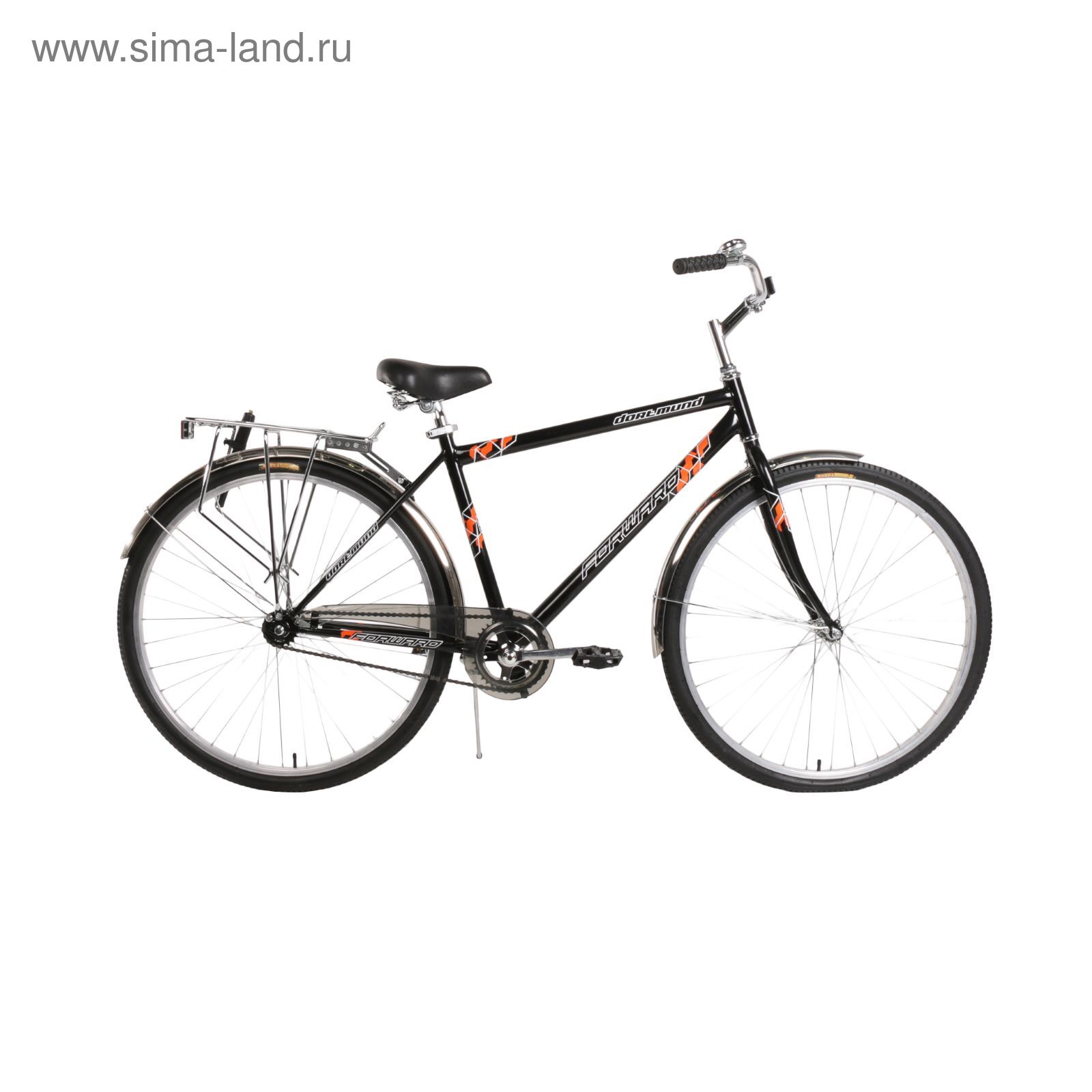 Велосипед 28" Forward Dortmund 1.0, 2016, цвет черный, размер 19"