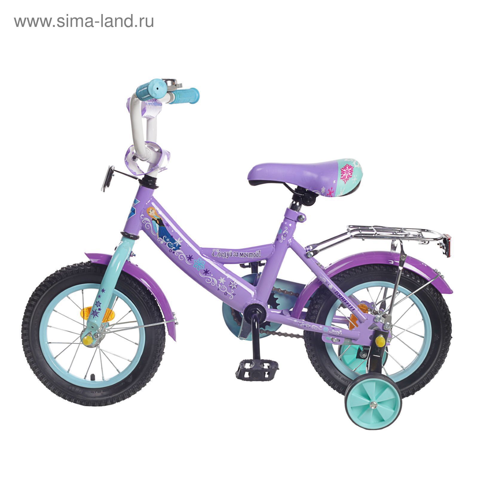Велосипед двухколесный 12" GRAFFITI "ХОЛОДНОЕ СЕРДЦЕ", цвет: светло фиолетовый