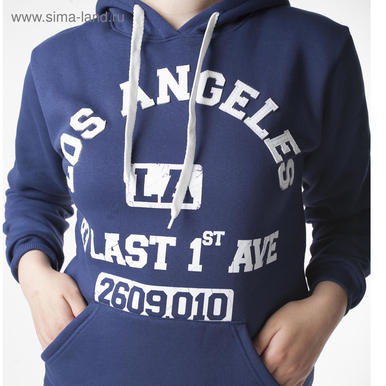 Толстовка женская "Лос Анджелес", цвет тёмно-синий, размер 46 (M) (арт. ТЖВ-СТ0005)