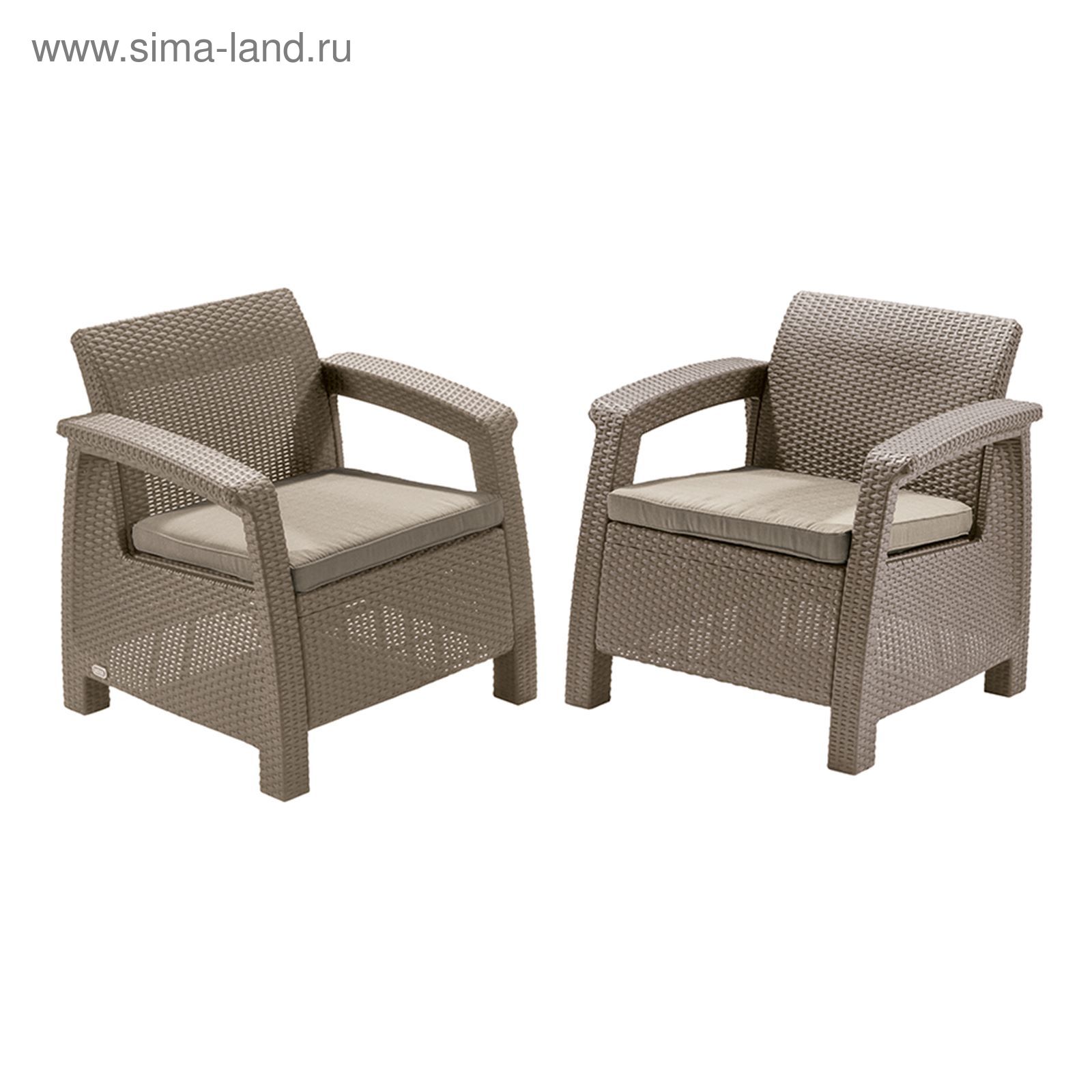 Комплект садовой мебели (2 кресла)   Yalta Duo   Цвет венге