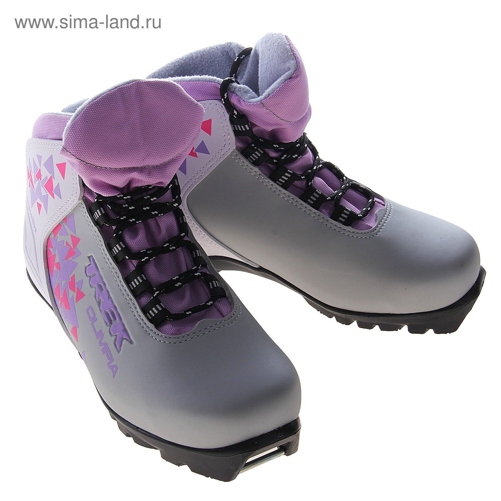 Ботинки лыжные TREK Olimpia NNN ИК, размер 37, цвет: серебристый