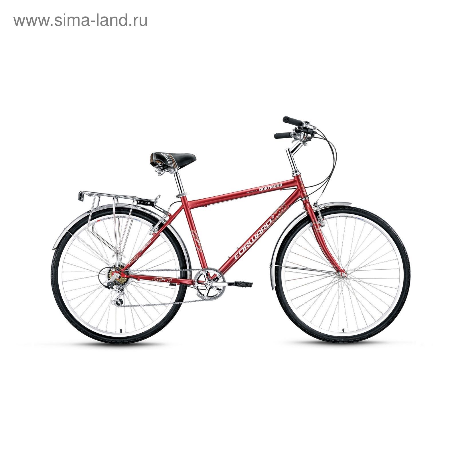 Велосипед 28" Forward Dortmund 2.0, 2017, цвет бордовый, размер 19"