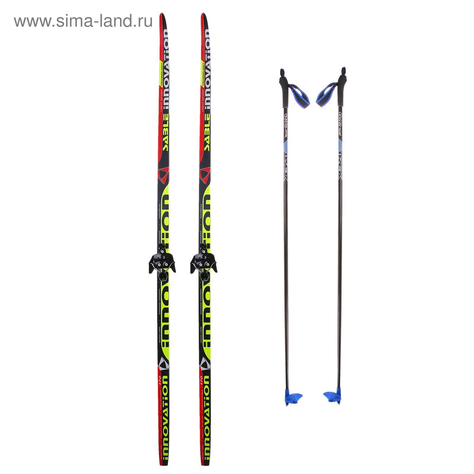 Комплект лыжный БРЕНД ЦСТ (170/130 (+/-5 см), крепление: 0075мм) МИКС