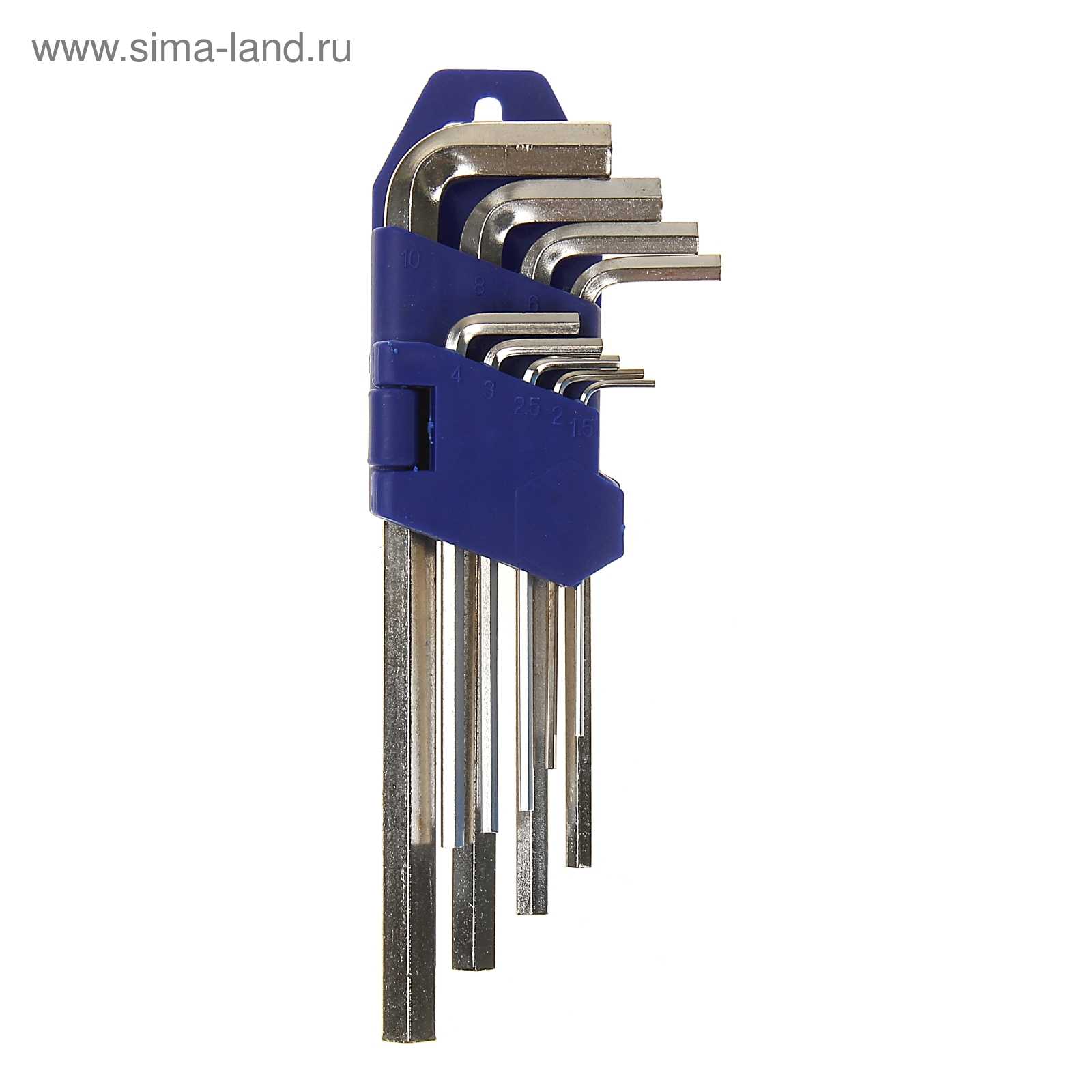 Набор ключей шестигранников TUNDRA comfort, 1.5 - 10 мм 9 штук, удлиненные