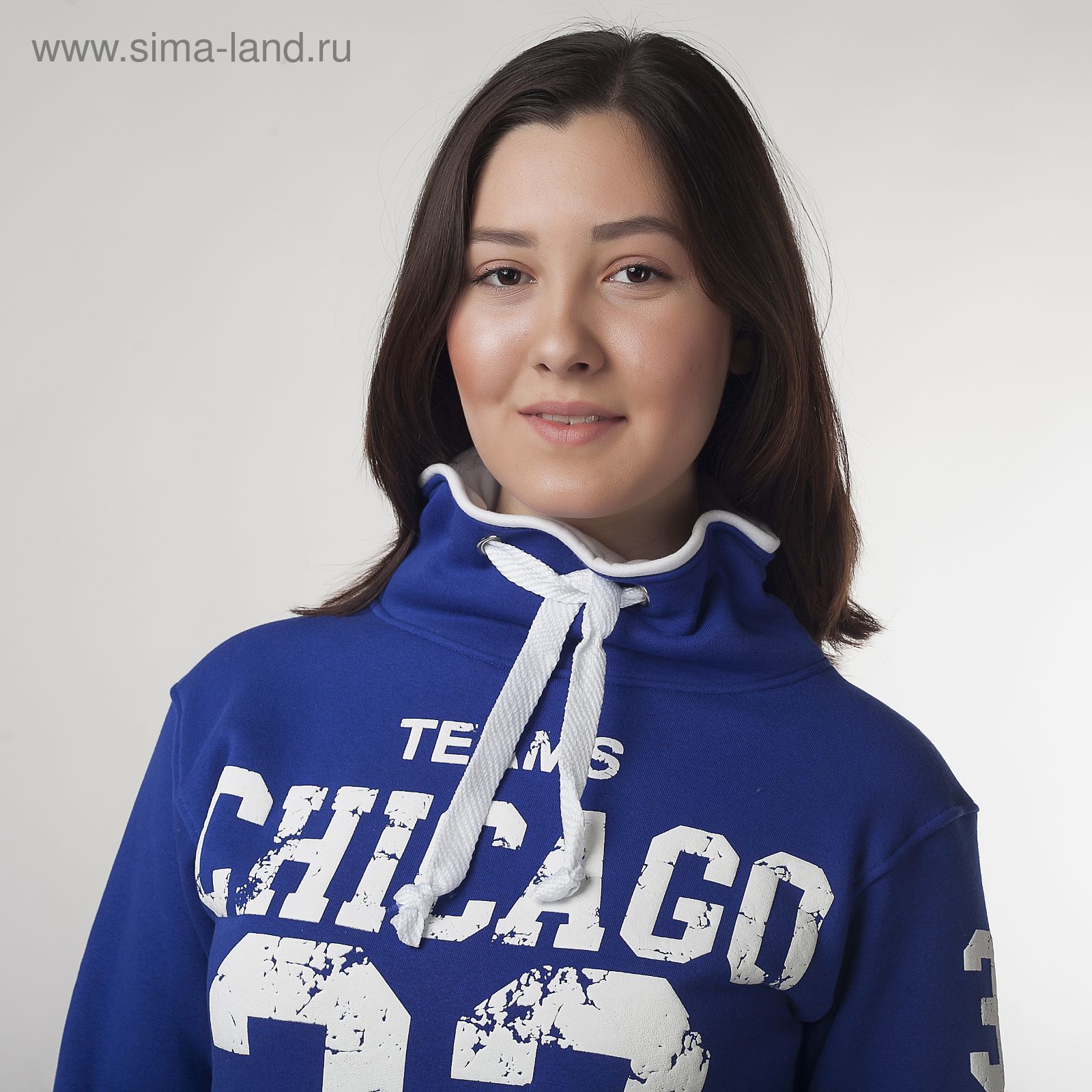 Толстовка женская "Чикаго 32", цвет синий, размер 44 (S) (арт. ТЖБК-СТ0001)