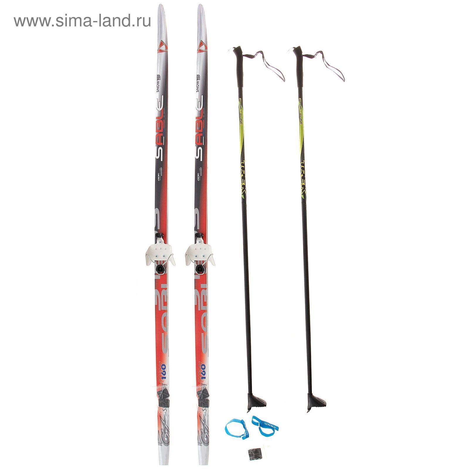 Комплект лыжный БРЕНД ЦСТ Step, 160/120 (+/-5 см), крепление: 75мм, цвета МИКС