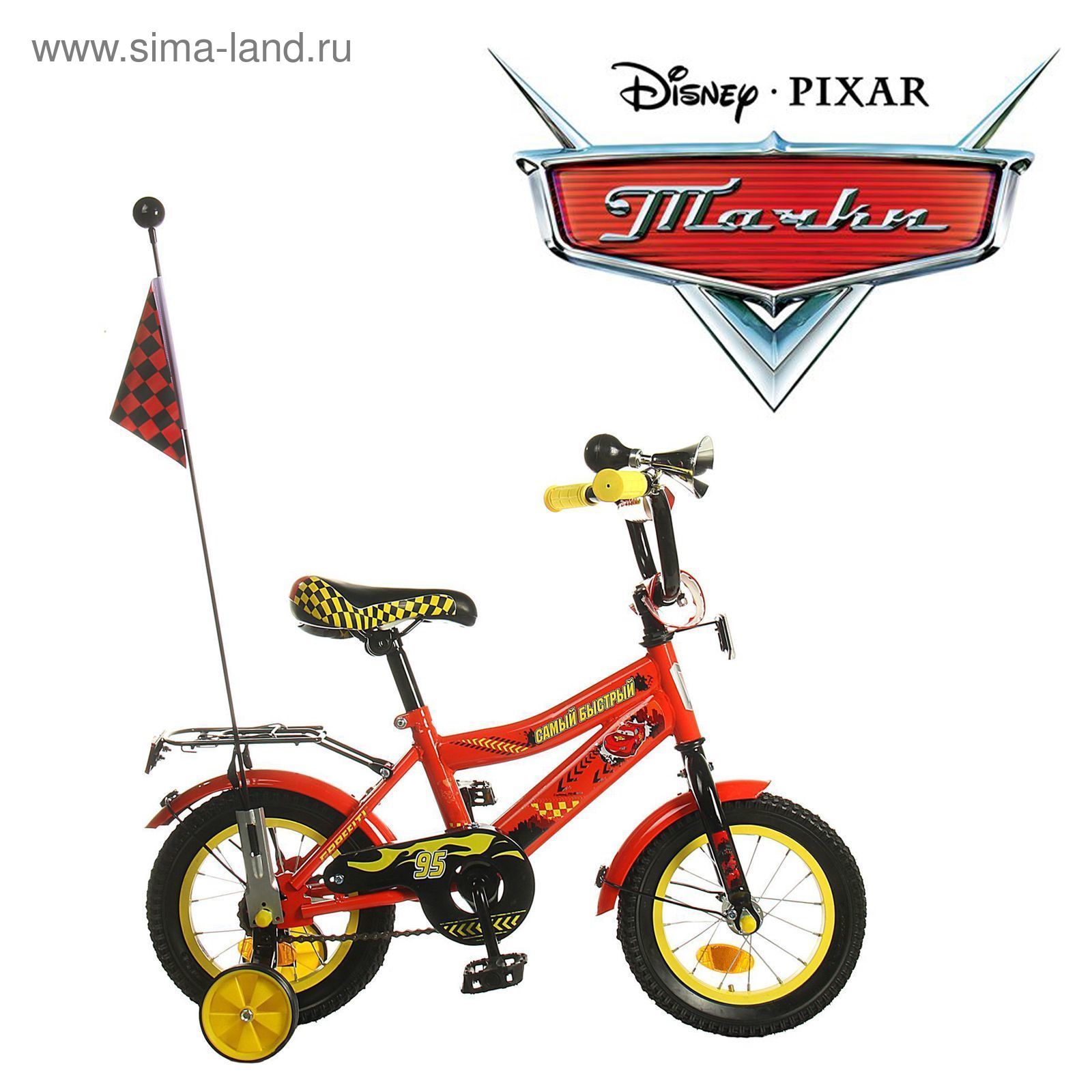 Велосипед двухколесный 12" GRAFFITI "ТАЧКИ", цвет: красный