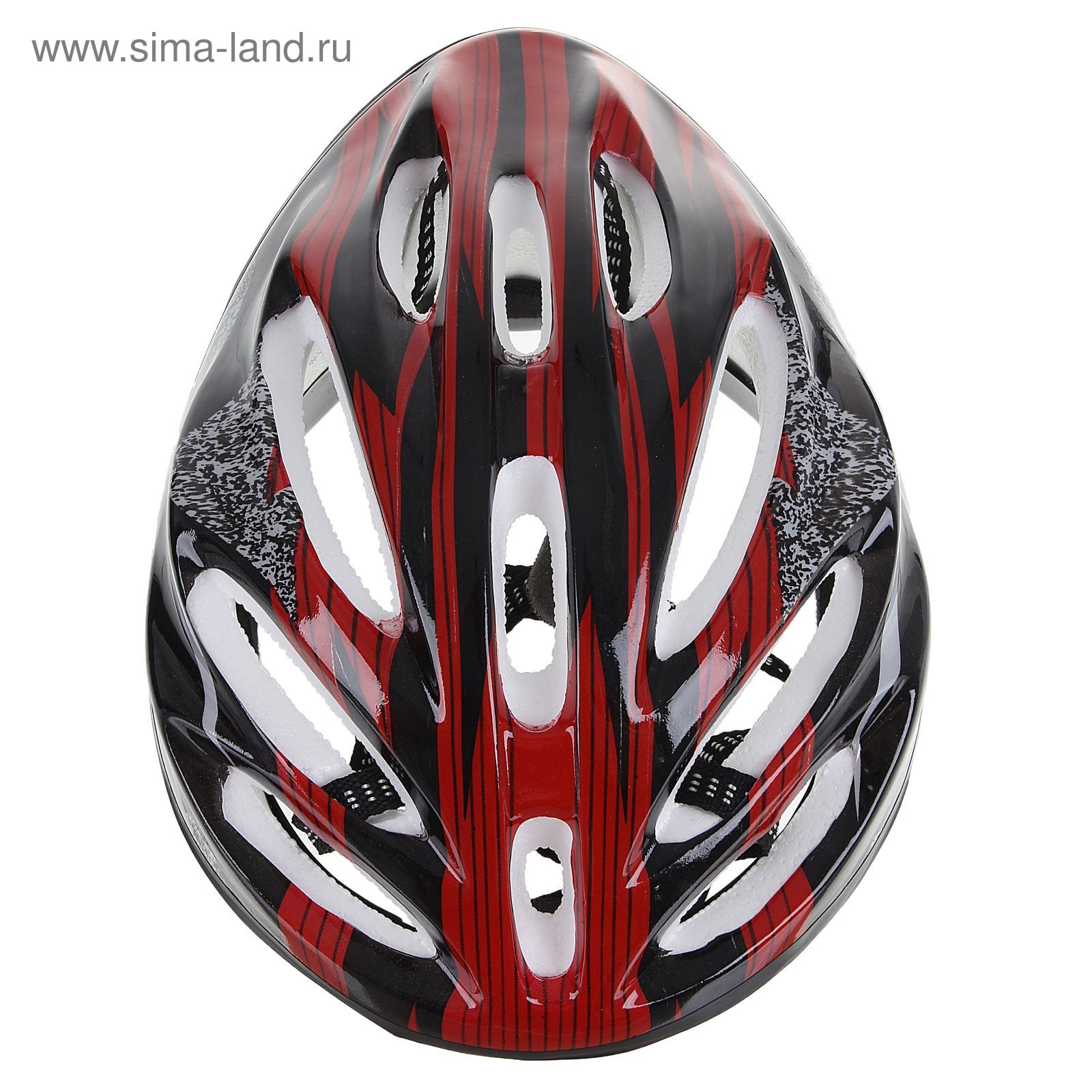 Шлем велосипедиста взрослый ОТ-11, размер L (56-58 см), цвет: красный