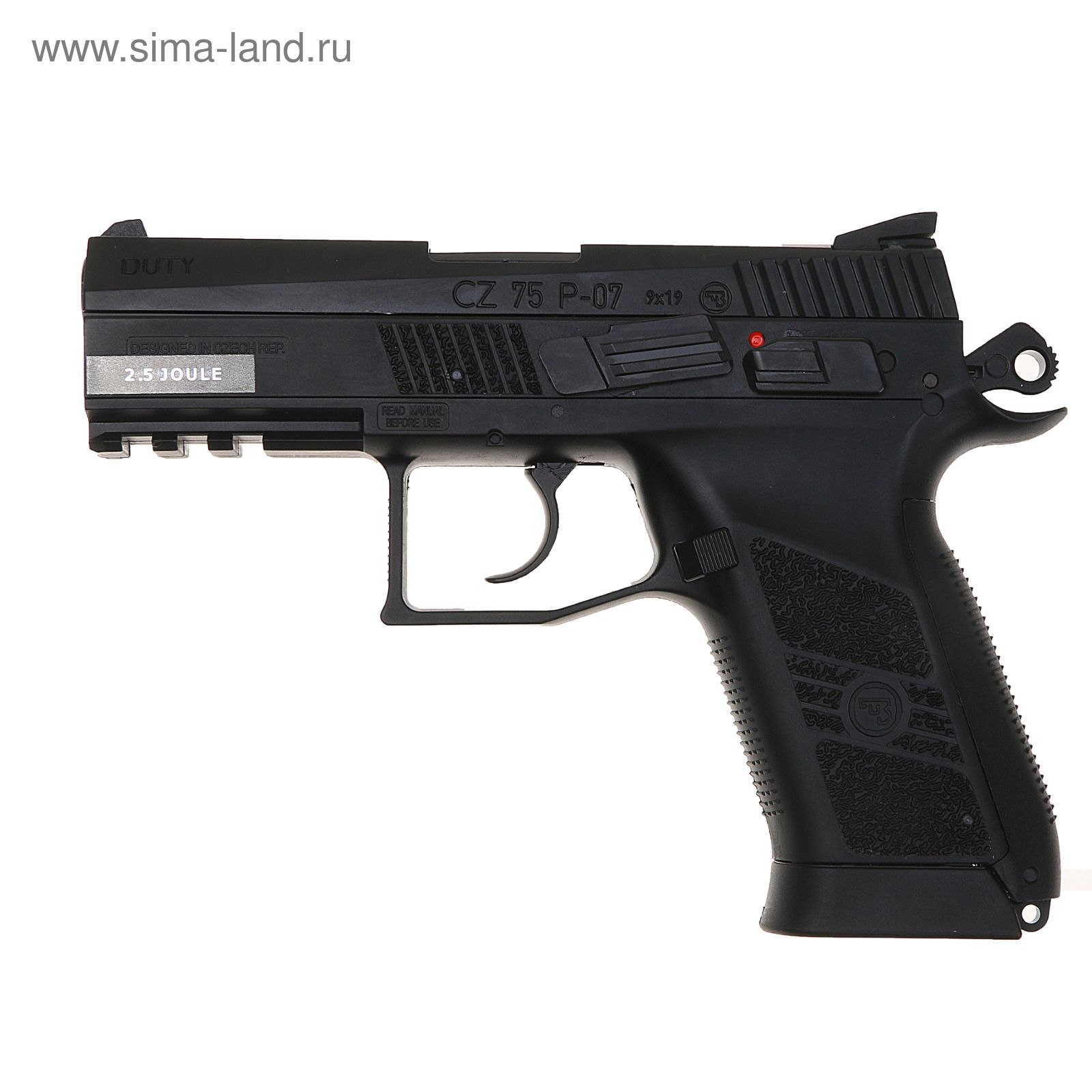 Пистолет CZ-75 P-07 DUTY  BLOWBACK  металл / черный ( 17 ВВ / полуавтомат)