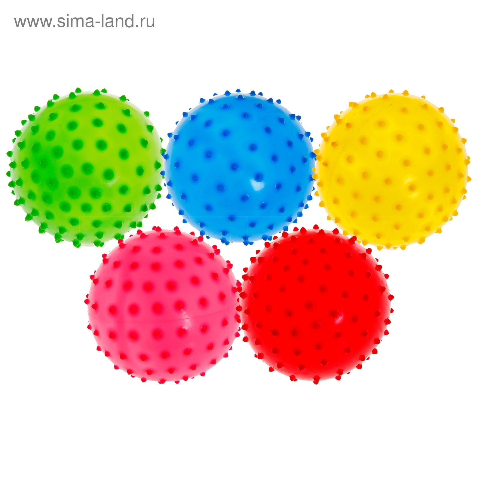 Мячик массажный цветной матовый пластизоль d=10 см 22гр, цвета МИКС