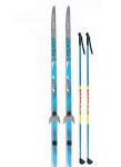 Лыжный комплект VISU (лыжи, палки, креплен. 75мм) 195 см step