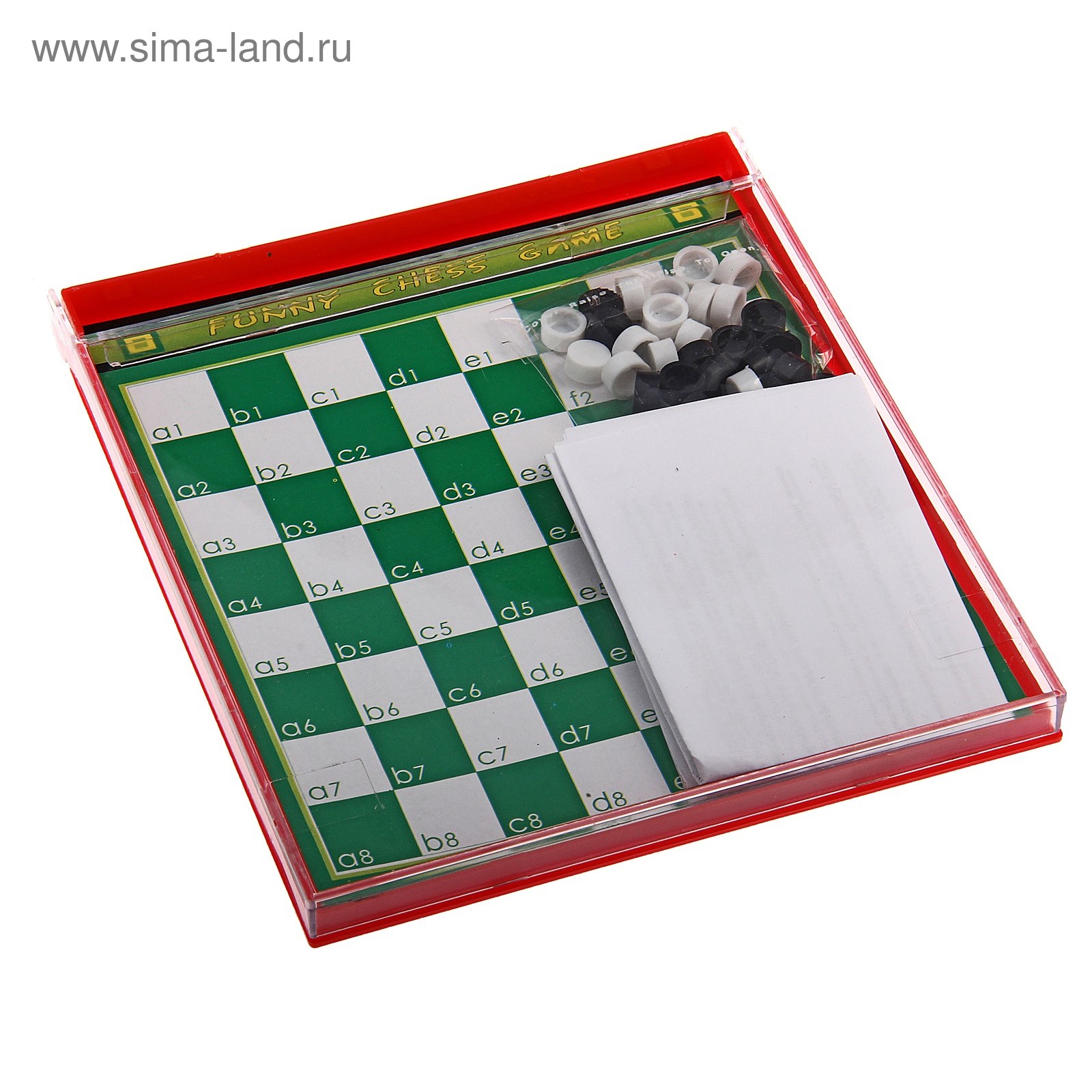 Шашки Funny chess game, поле 14 × 14 см, коробка стилизована под кейс для CD-диска