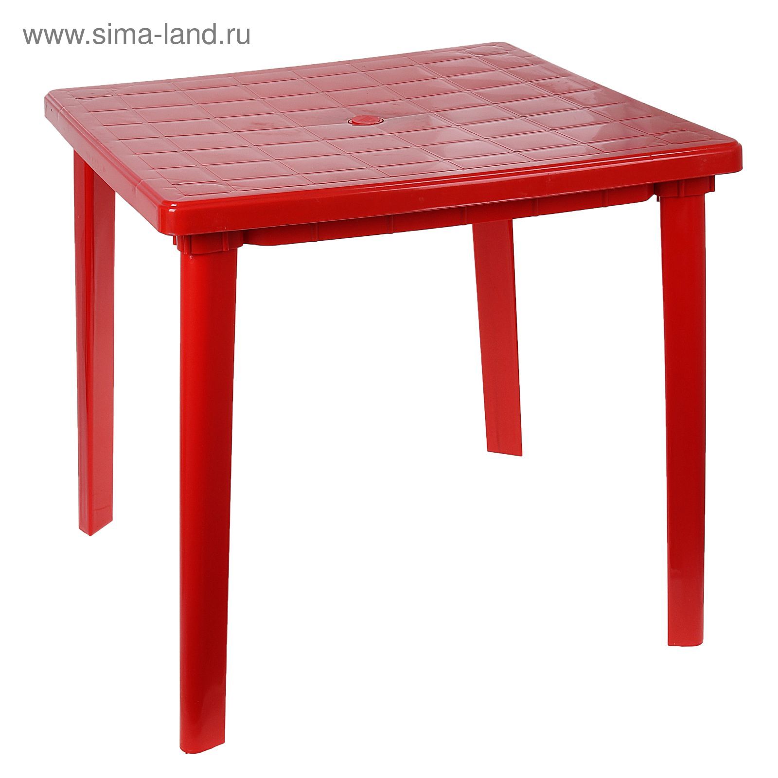 Стол квадратный, размер 80 х 80 х 74 см, цвет красный