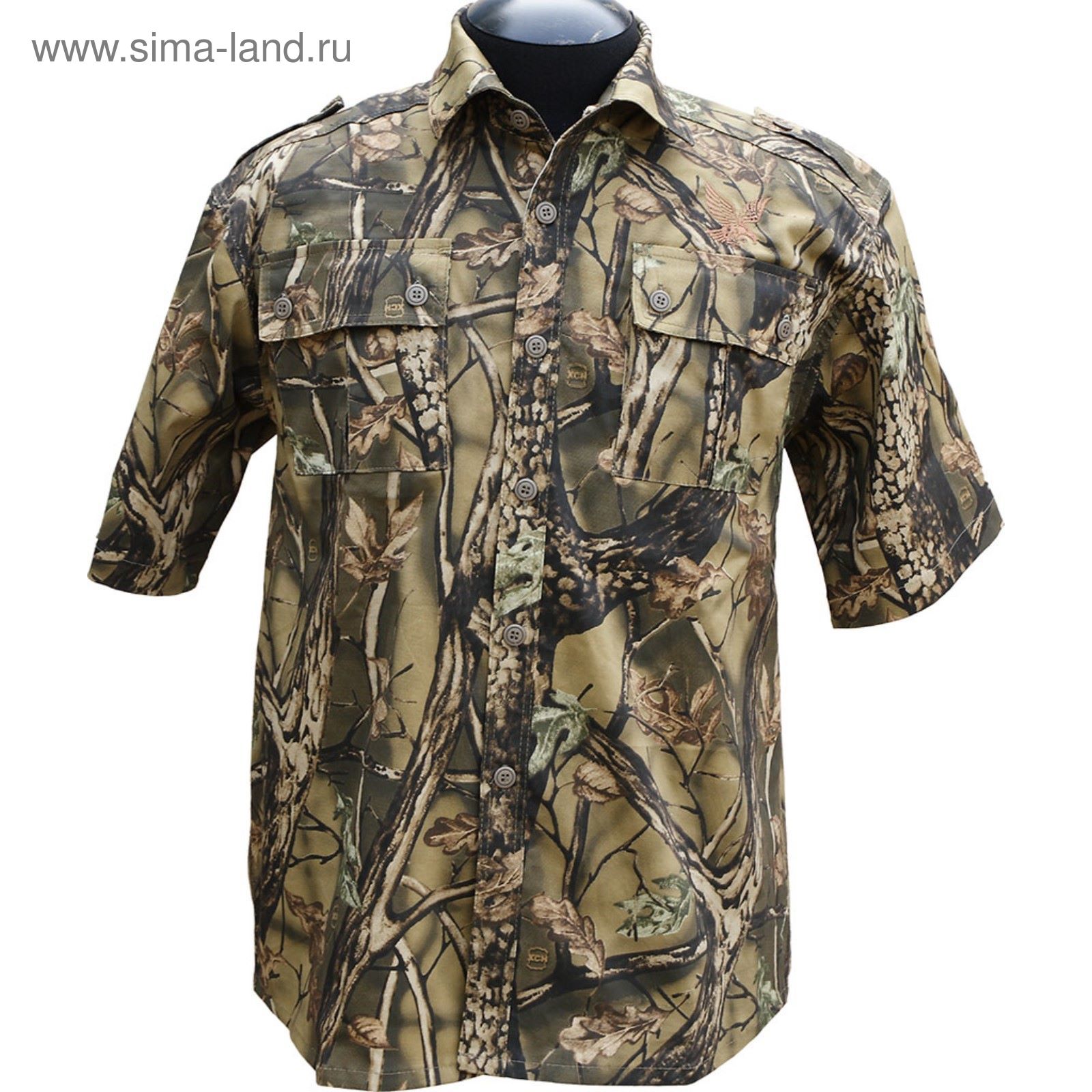 Рубашка с коротким рукавом "Фазан" (лес) 46/182-188 р-р