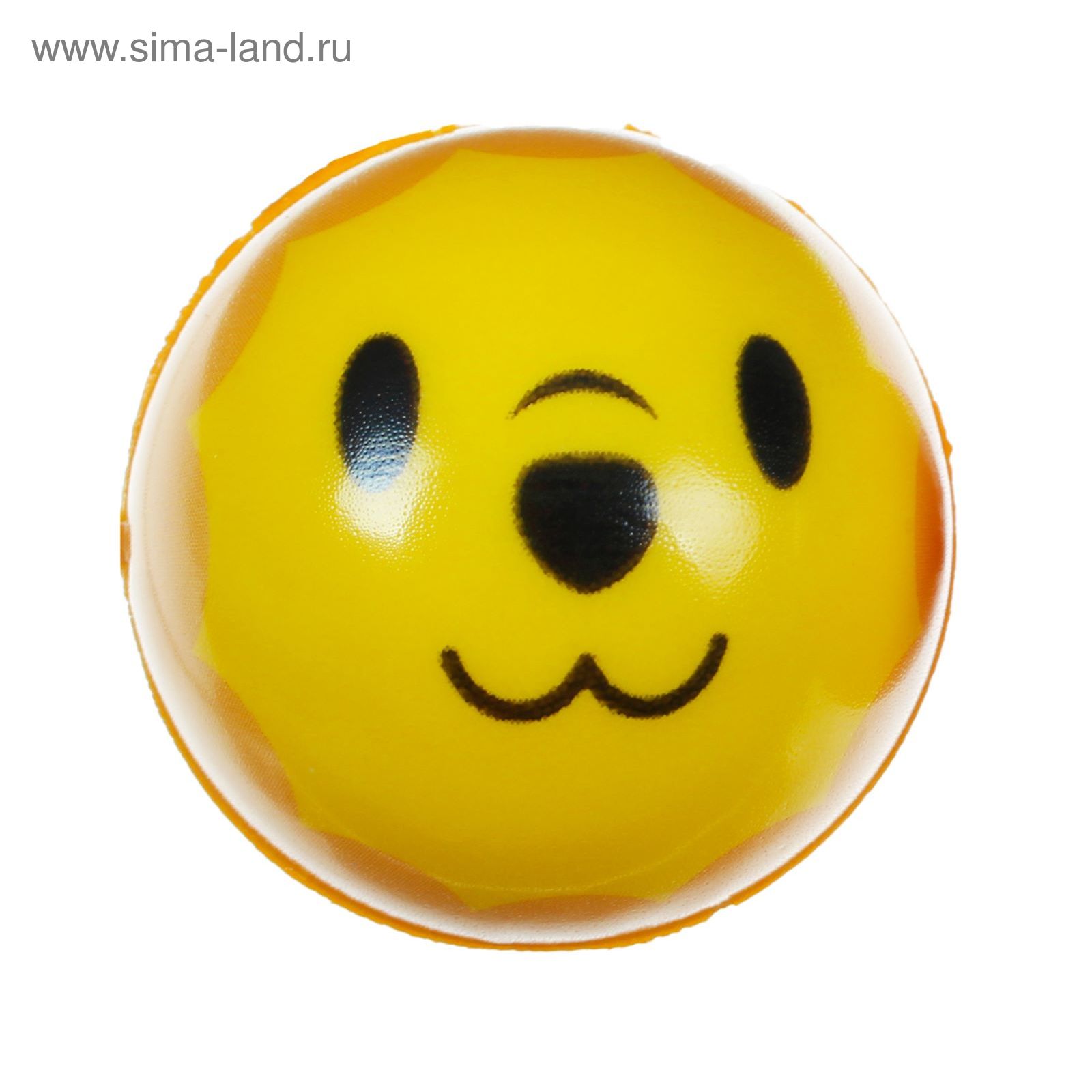 Мягкий мяч "Мордашки" 4,5 см, виды МИКС