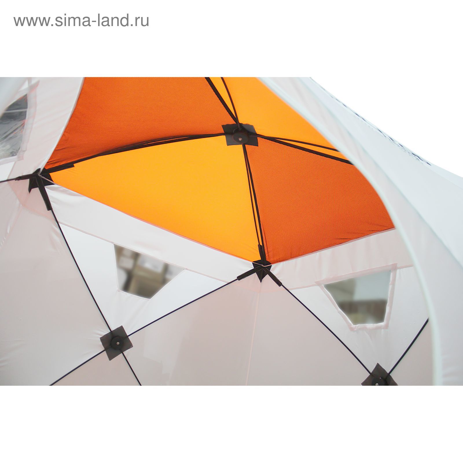 Палатка "Призма Люкс" 170, 1-слойная, цвет бело-оранжевый