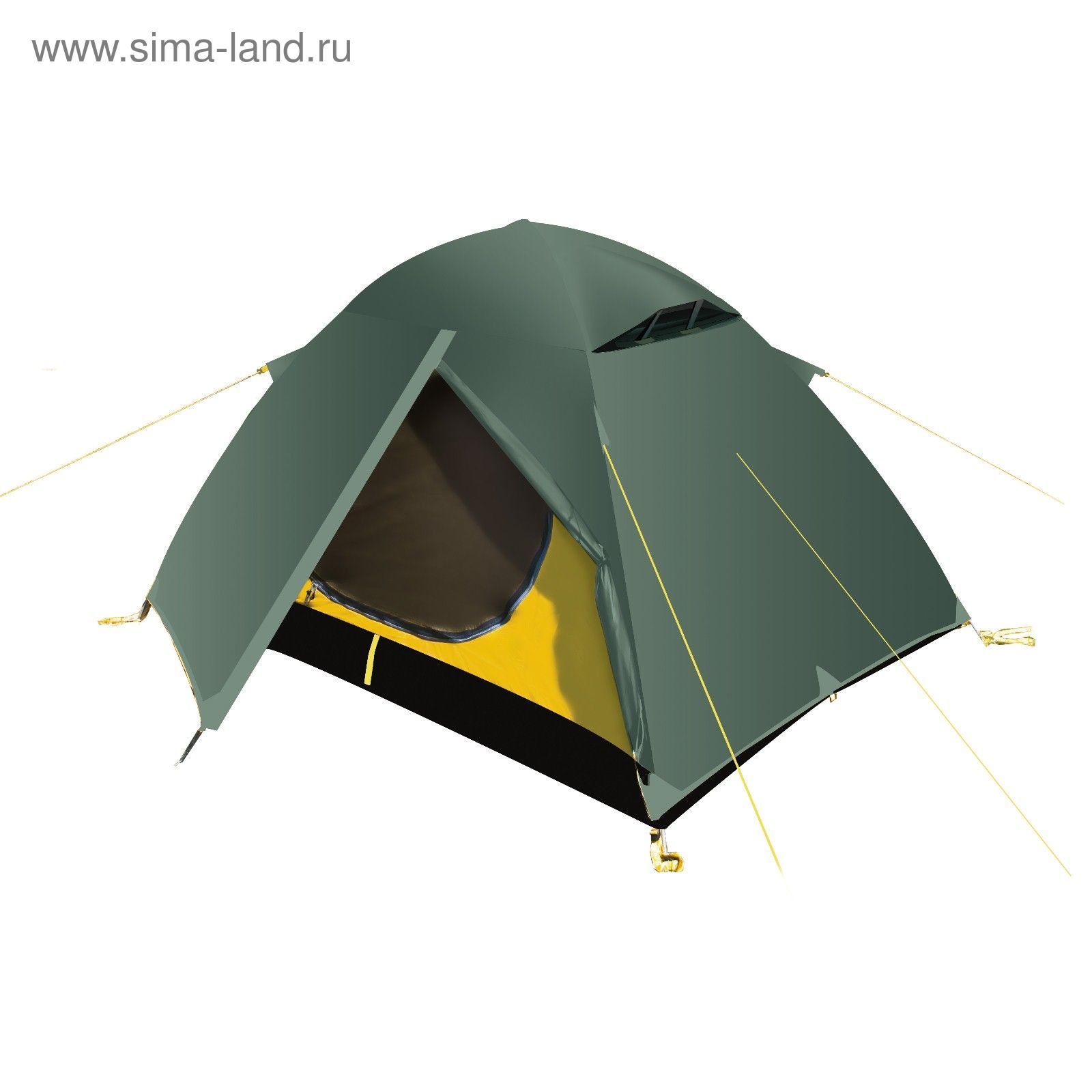 Палатка, серия "Trekking" Travel 3, зеленая, трехместная