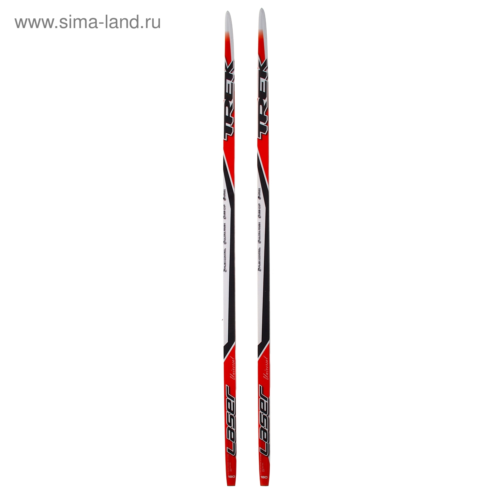 Лыжи пластиковые "TREK Laser" (Step, 180 см, цвет: красный)