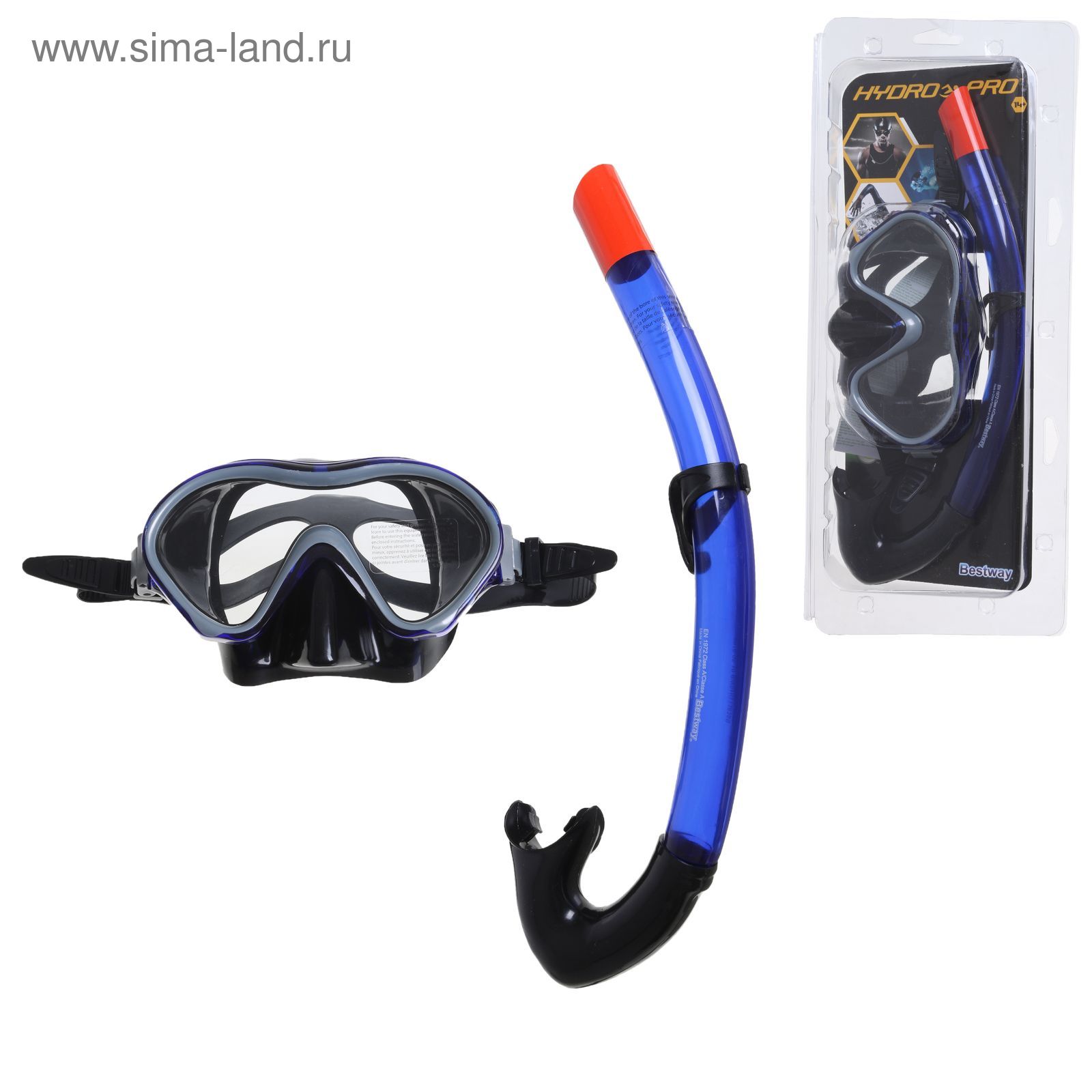 Набор для плавания Aero-Form, 2 предмета: маска, трубка, от 14 лет, цвет МИКС Bestway