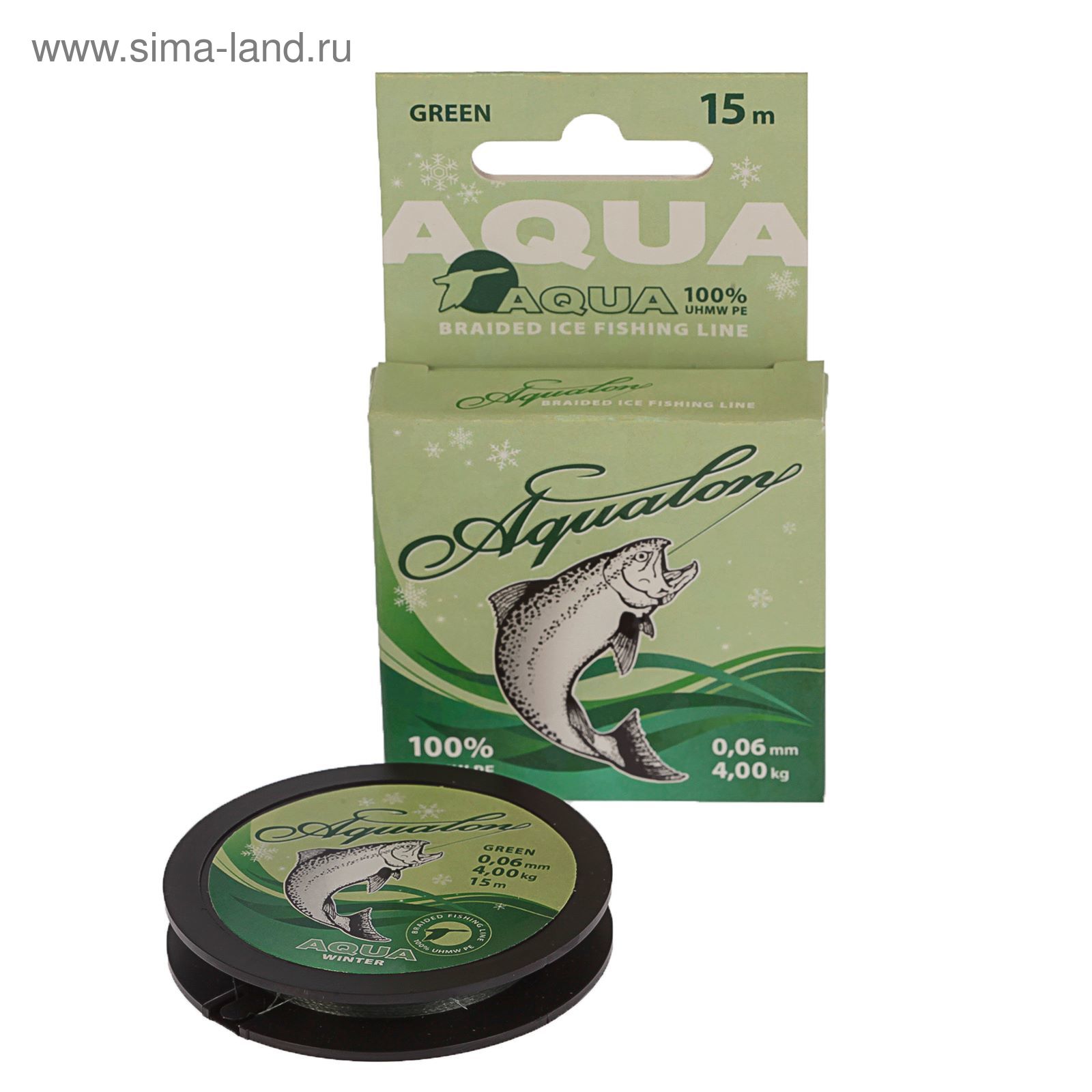 Леска плетёная Aqua Aqualon Dark-Green 15м 0,06 мм