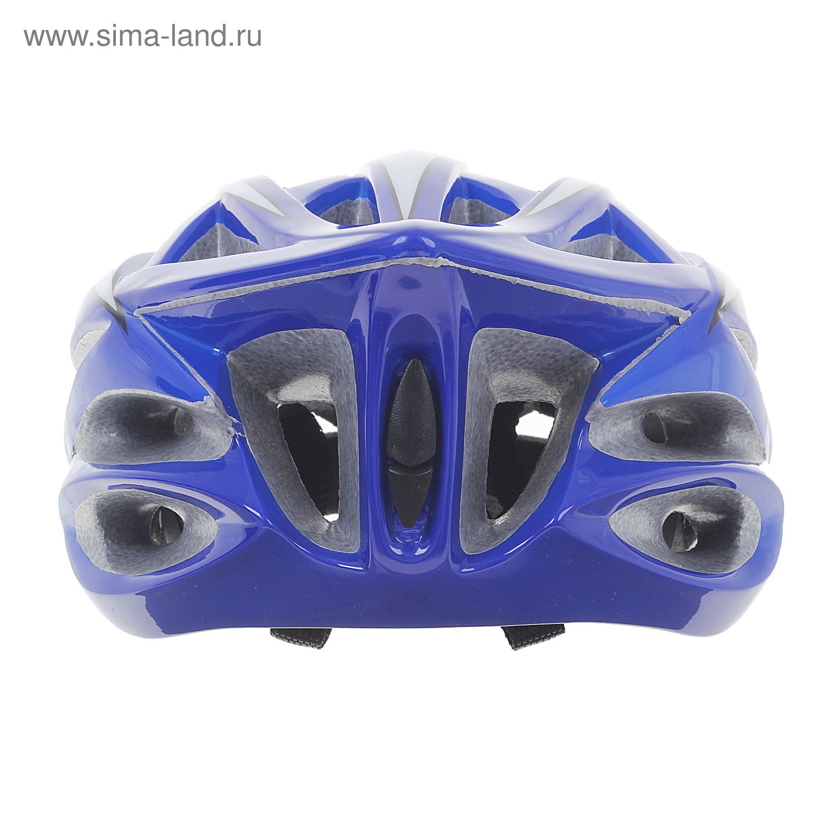 Шлем велосипедиста взрослый ОТ-325, сине-белый, диаметр 54 см