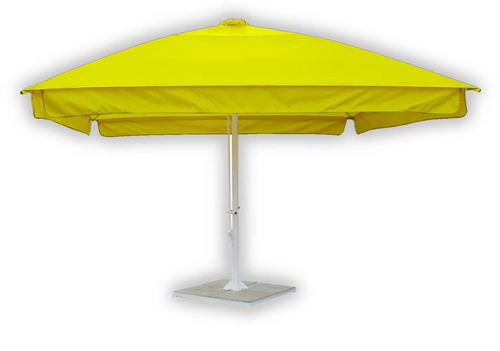 Зонт уличный с воланом Митек 4,0х4.0 м  стальной каркас, с подставкой
